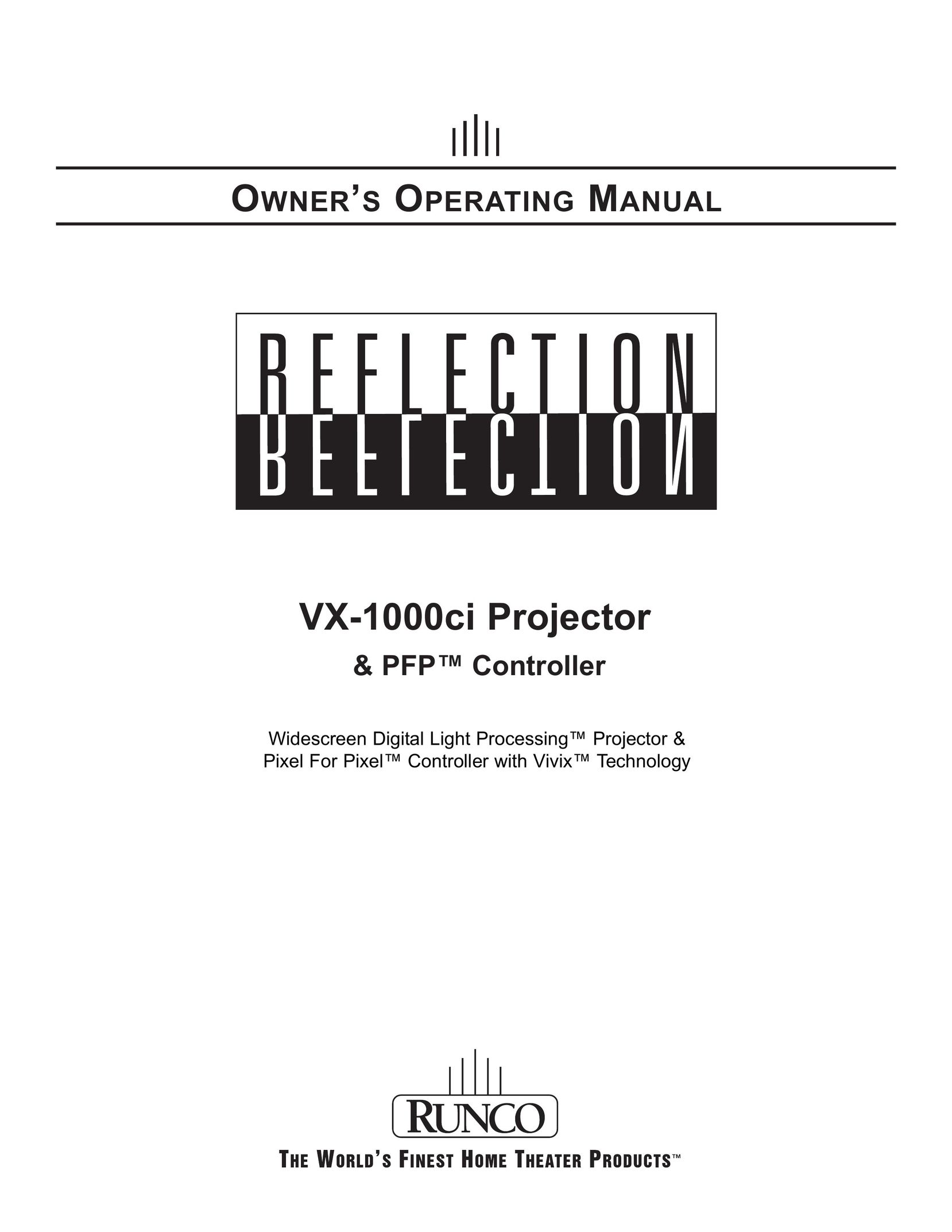 Runco VX-1000CI Projector User Manual