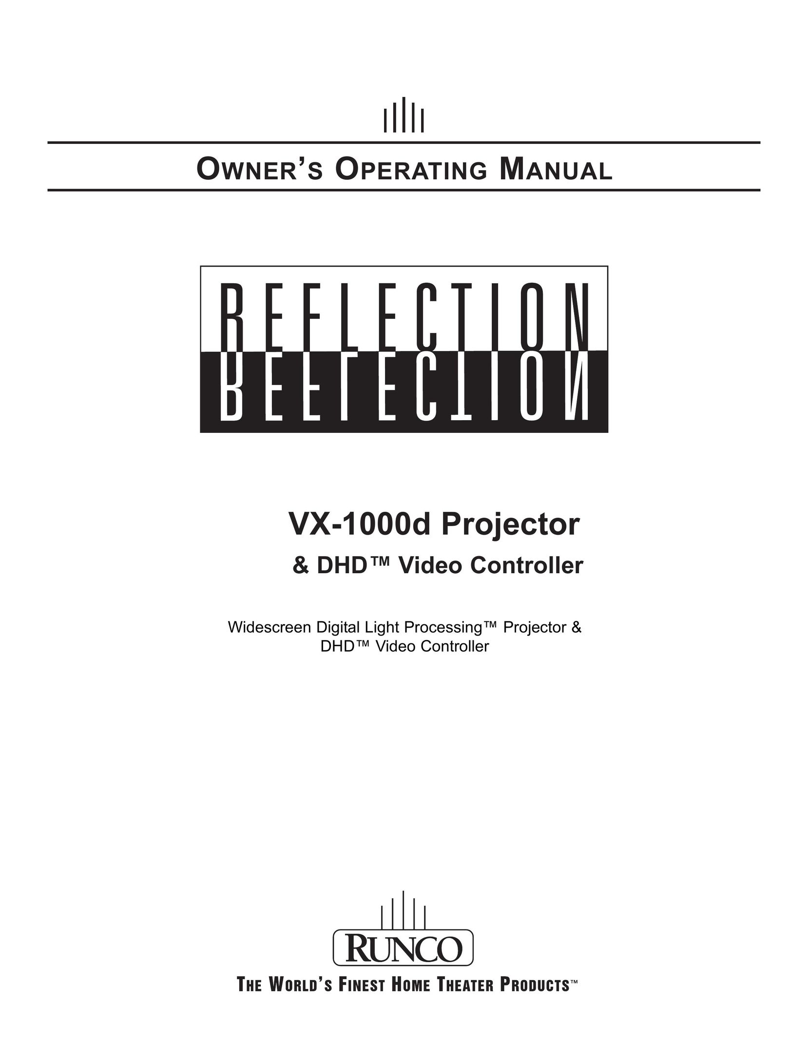 Runco VX-1000d Projector User Manual