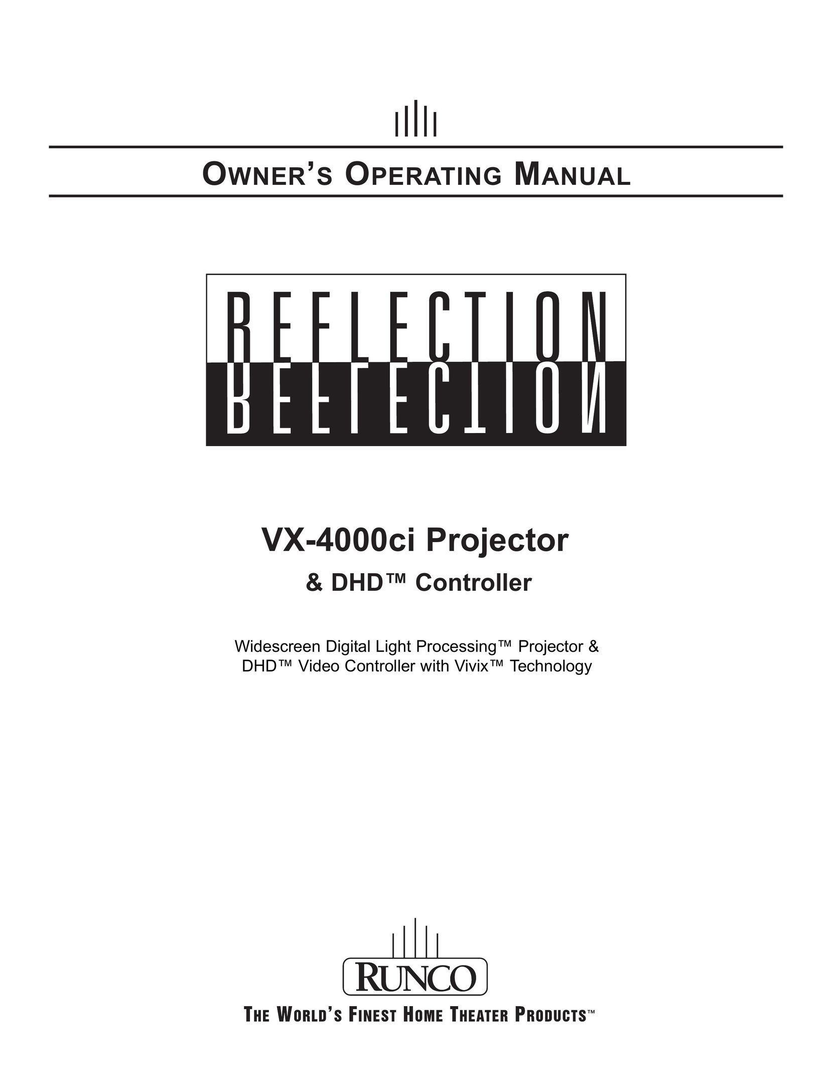 Runco VX-4000ci Projector User Manual