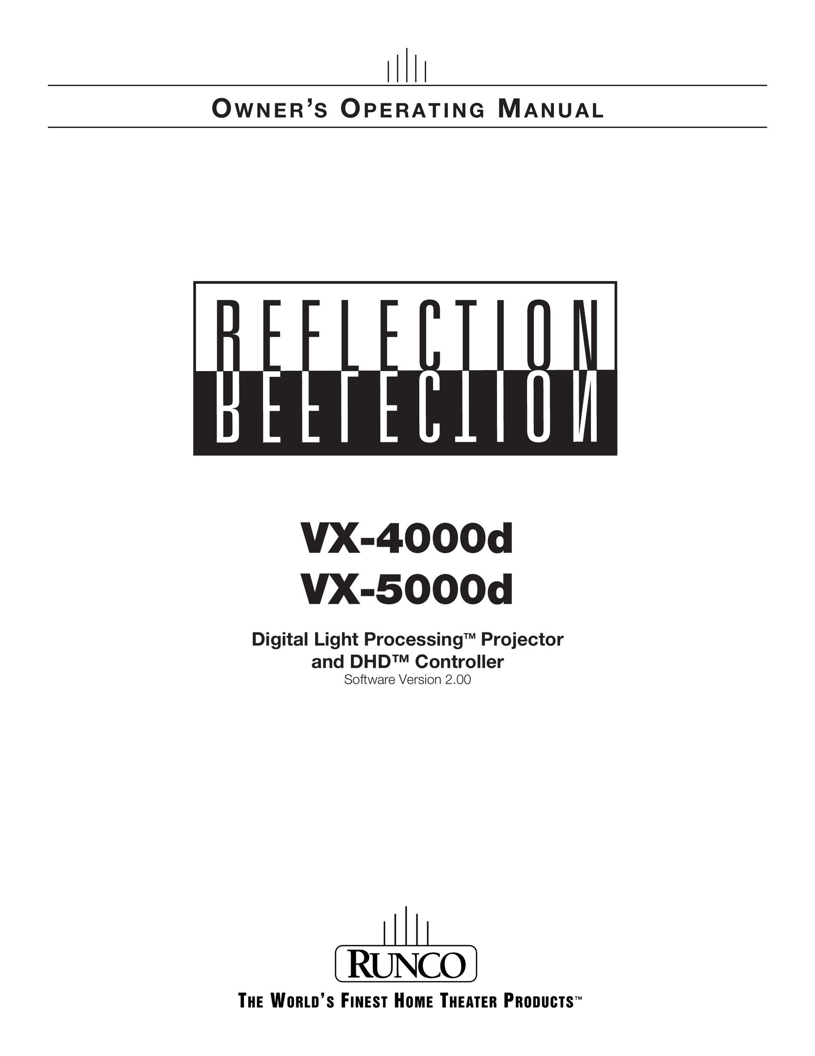 Runco VX-4000d Projector User Manual