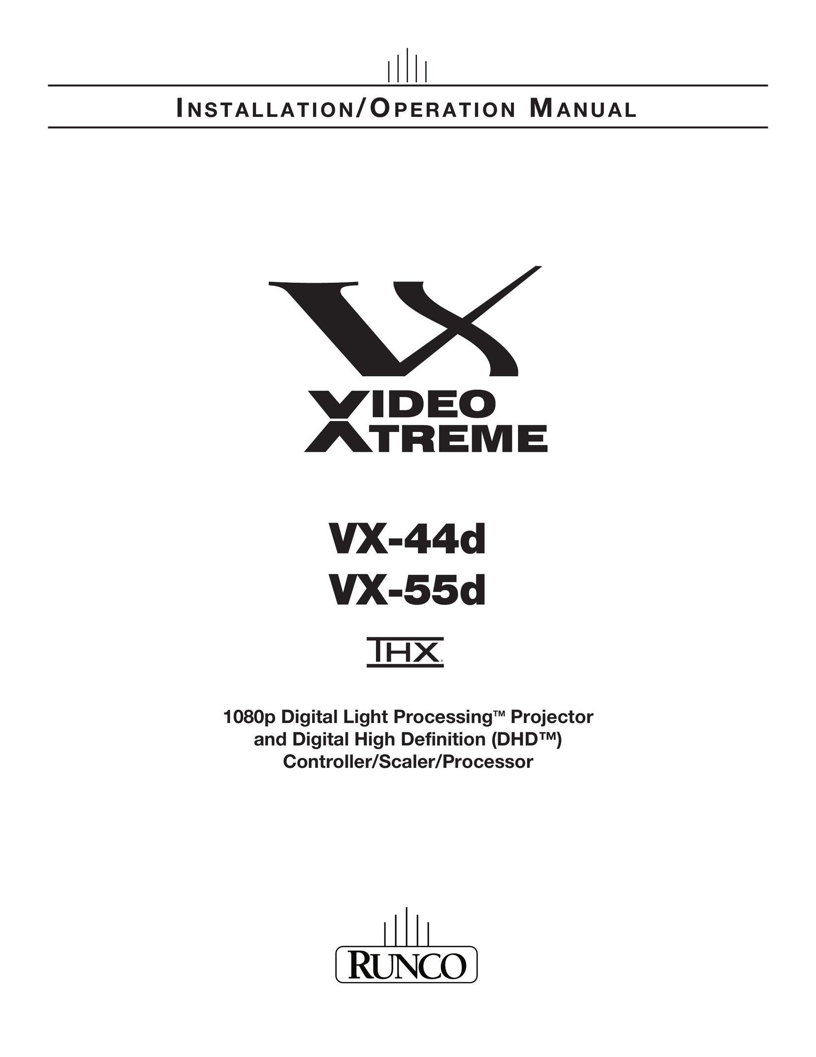 Runco VX-44D Projector User Manual