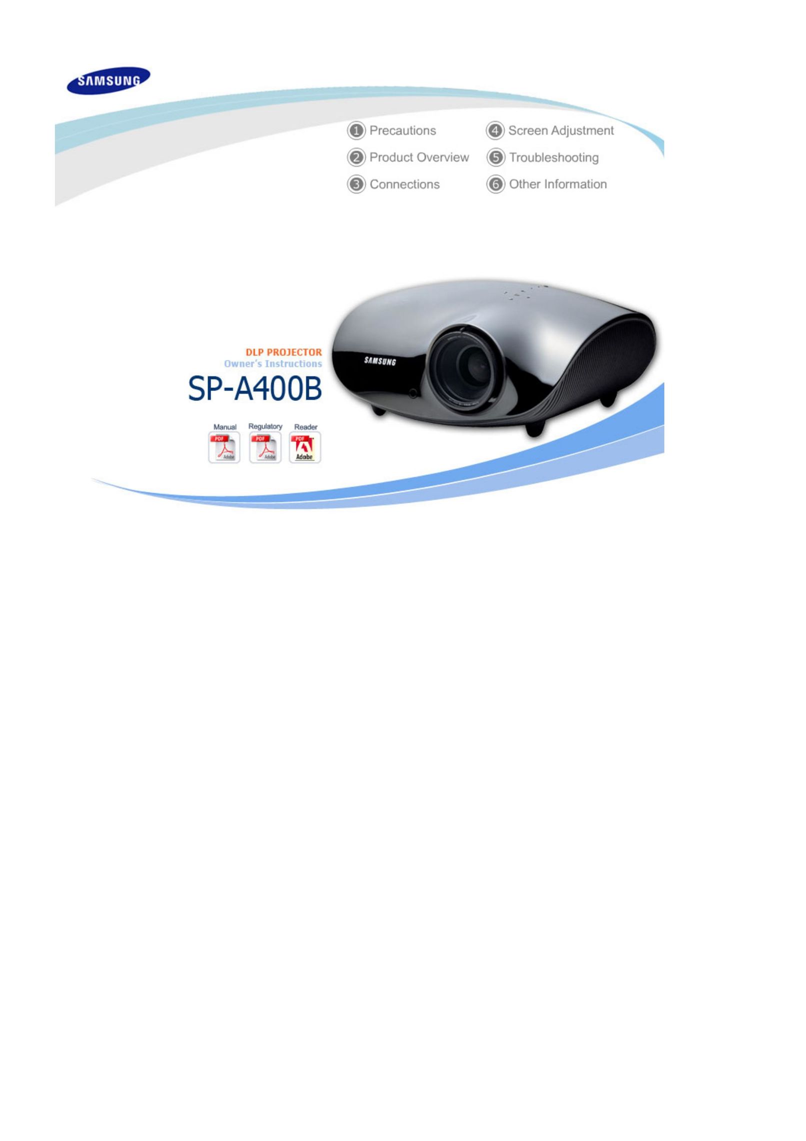 Samsung SP-A400B Projector User Manual