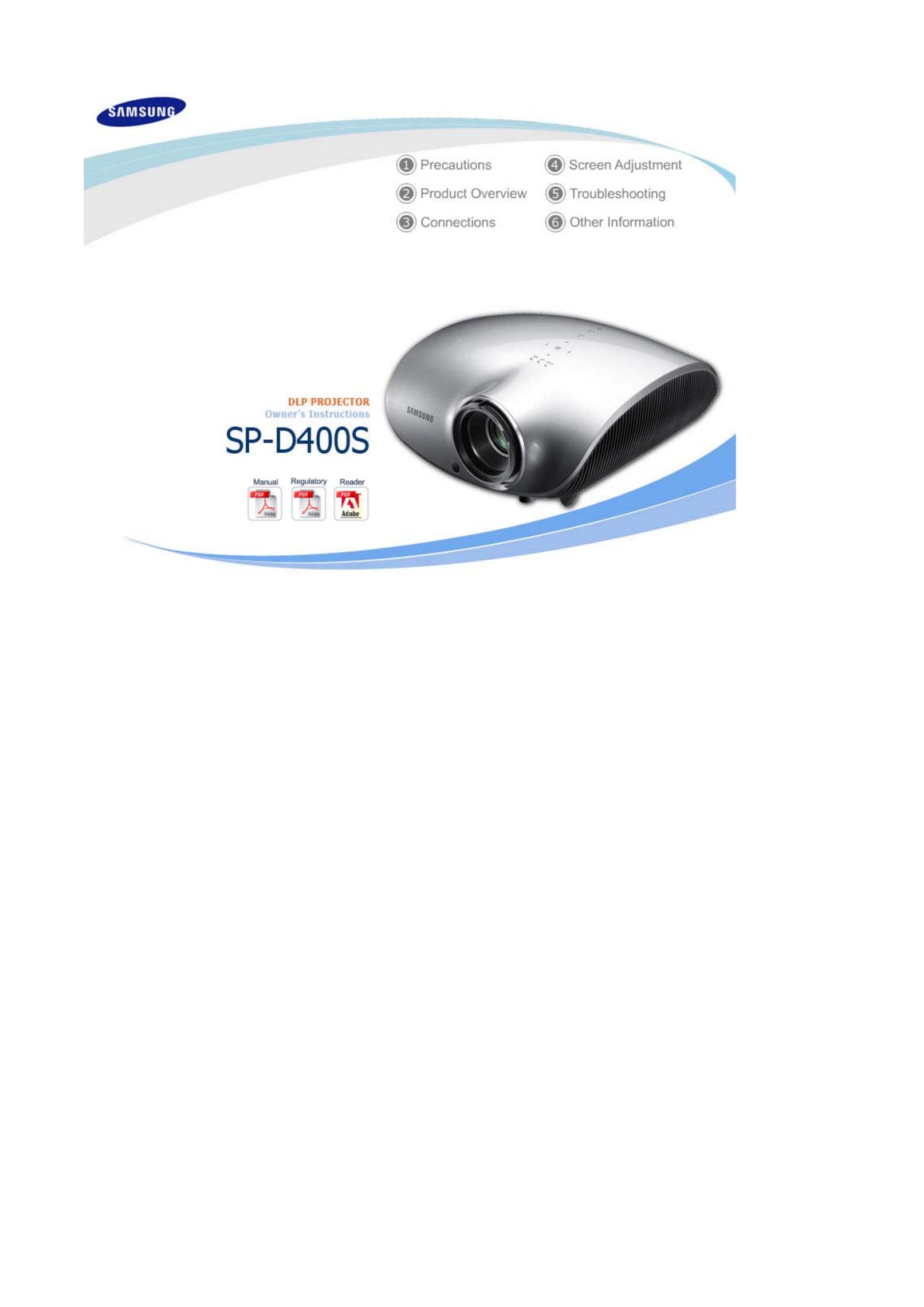 Samsung SP-D400 Projector User Manual
