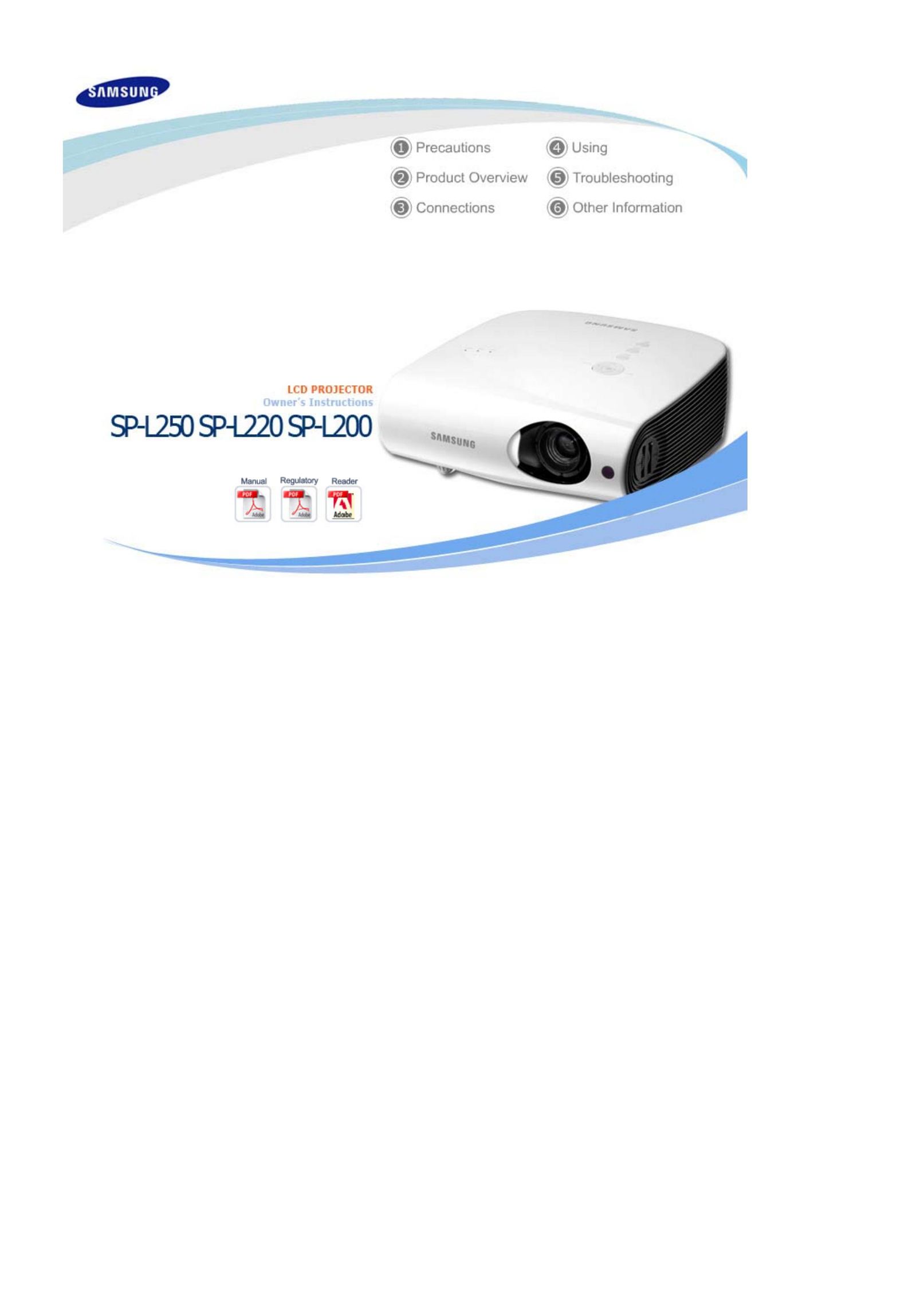 Samsung SP-L250 Projector User Manual