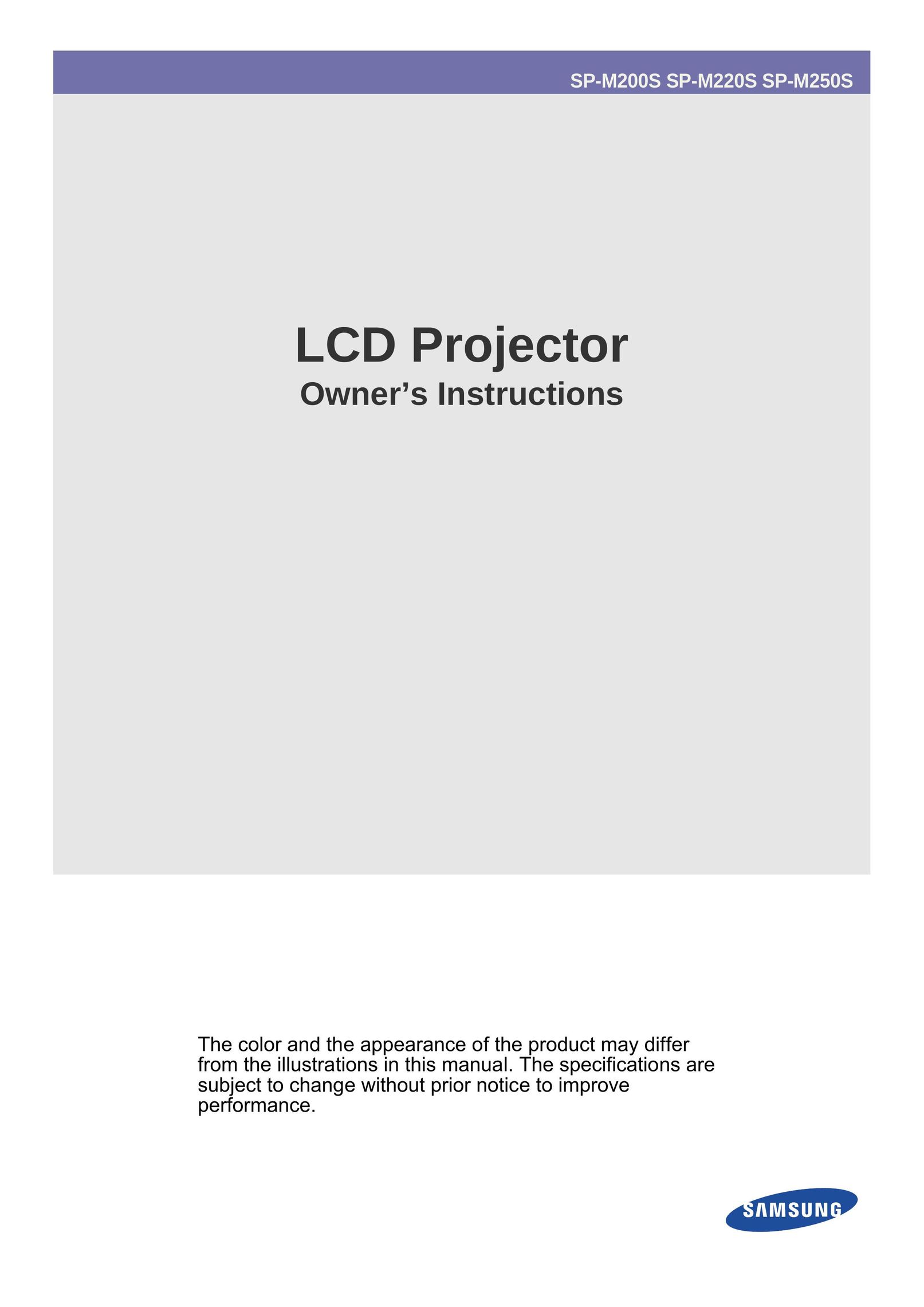 Samsung SP-M250S Projector User Manual