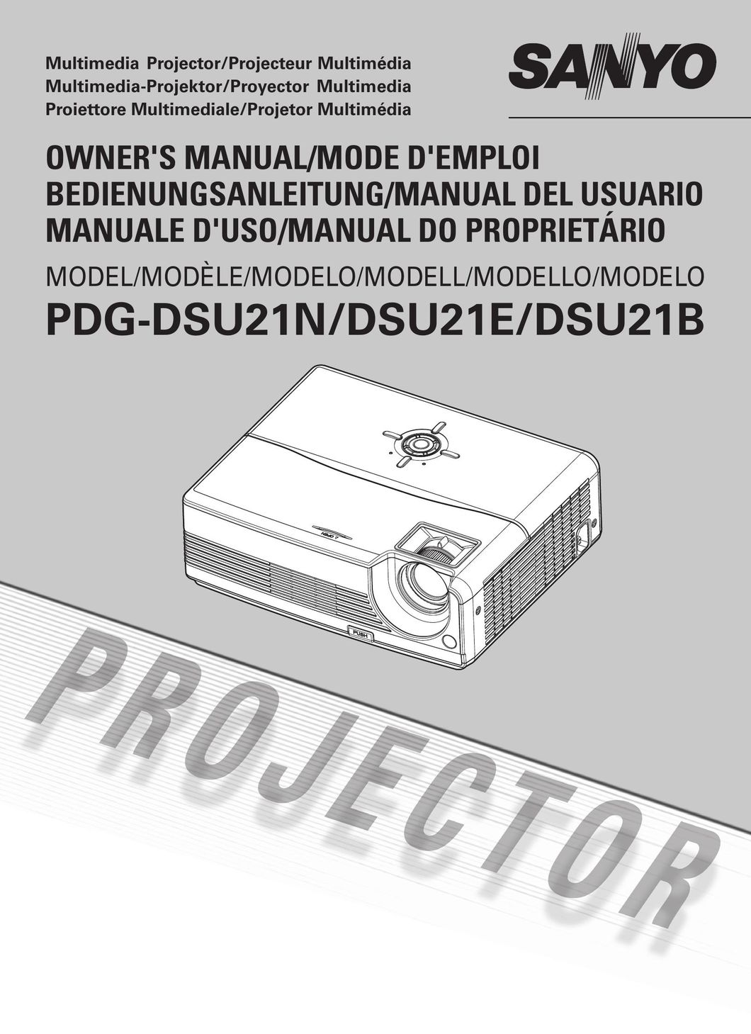 Sanyo DSU21E Projector User Manual