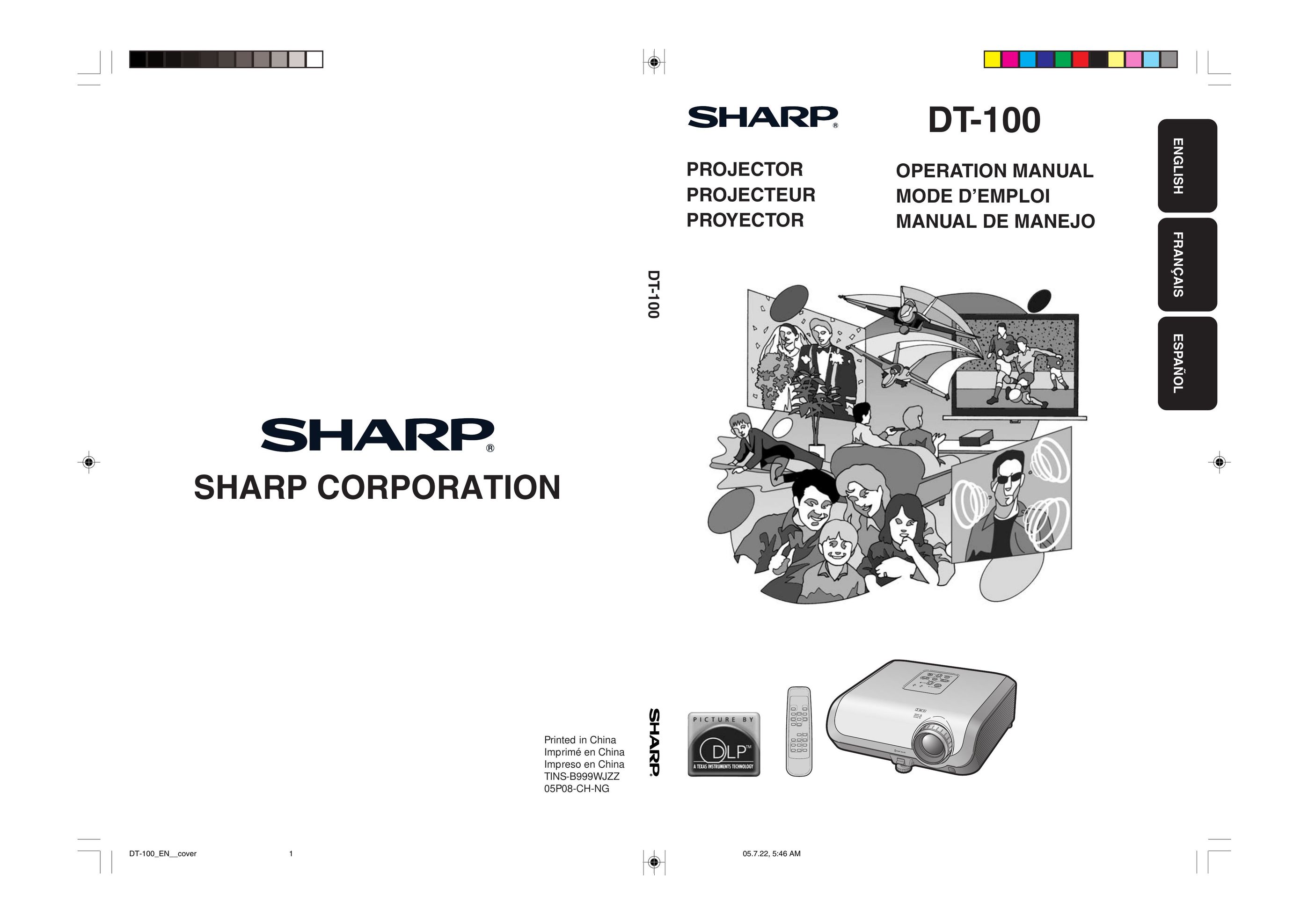Sharp DT-100 Projector User Manual
