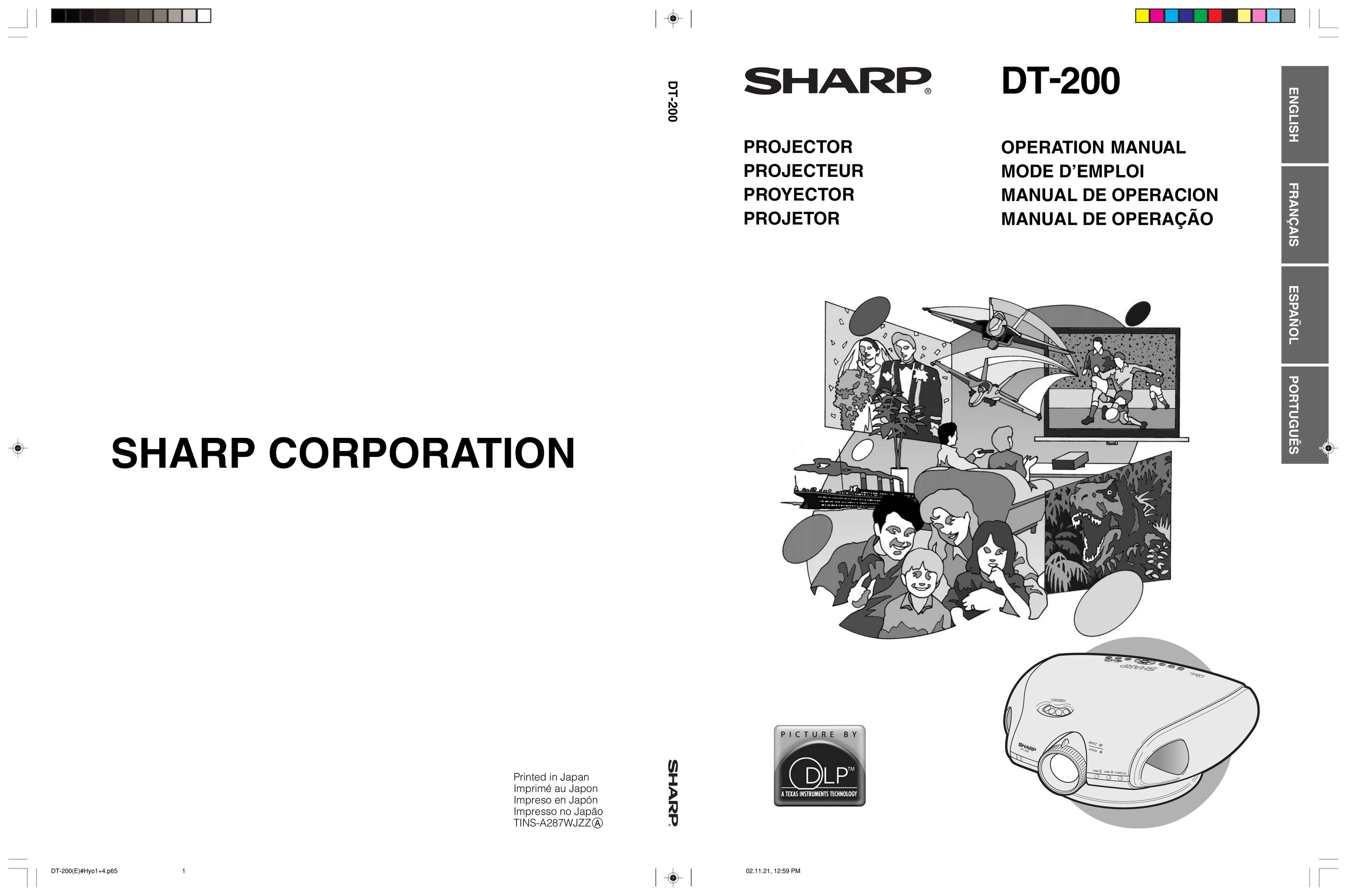 Sharp DT-200 Projector User Manual