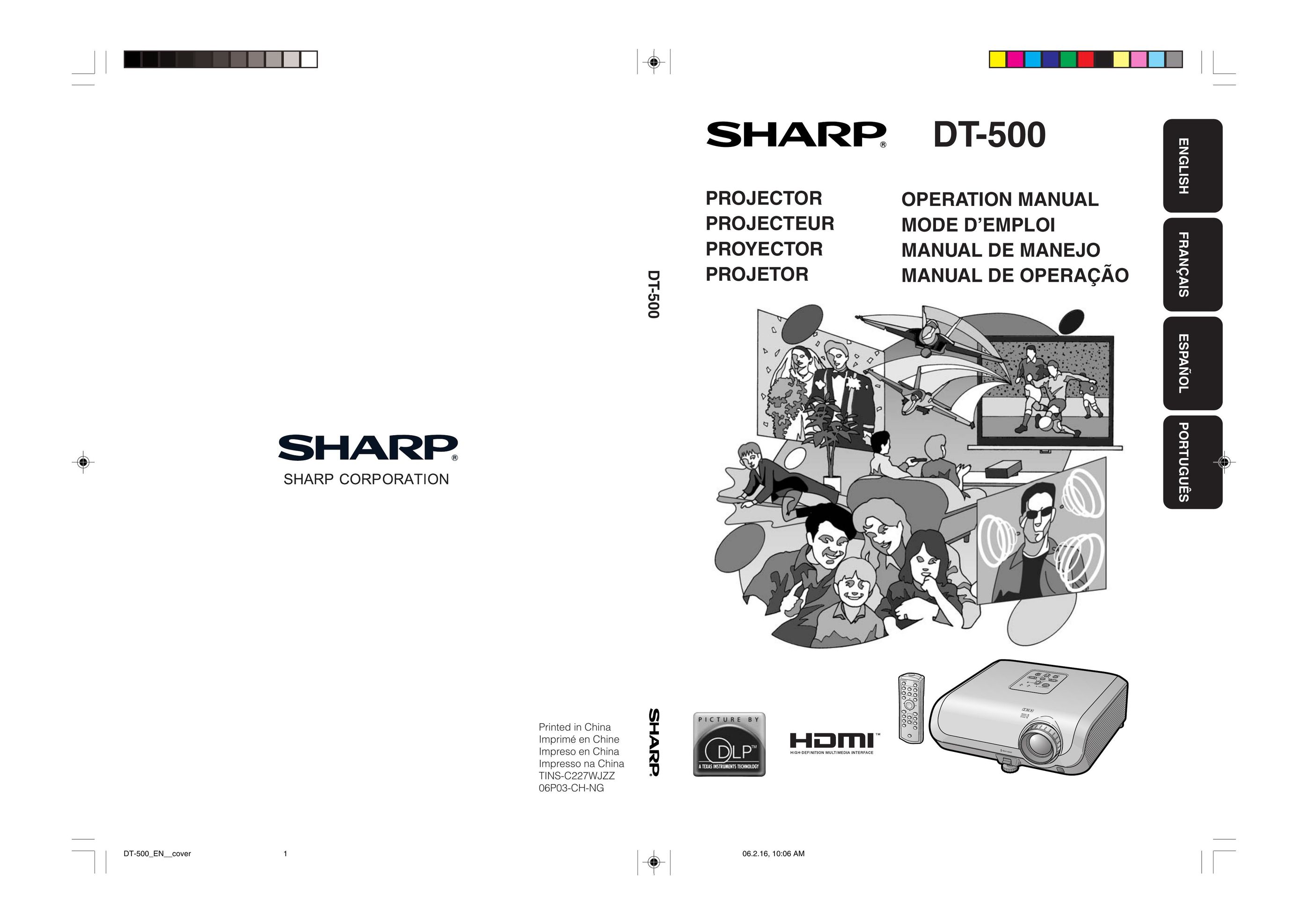 Sharp DT-500 Projector User Manual
