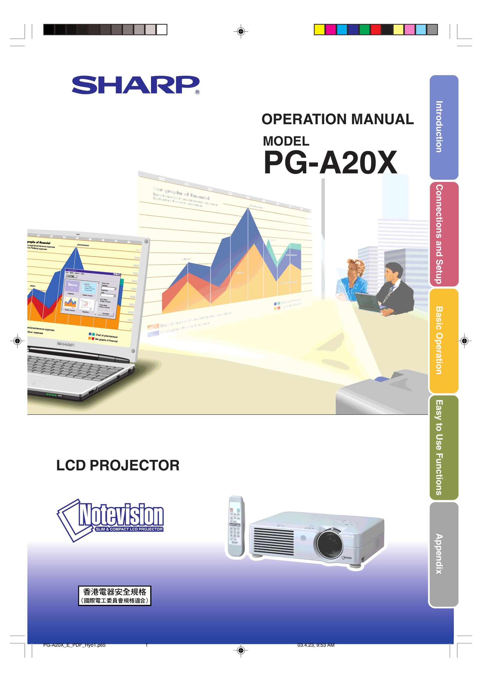 Sharp PG-A20X Projector User Manual