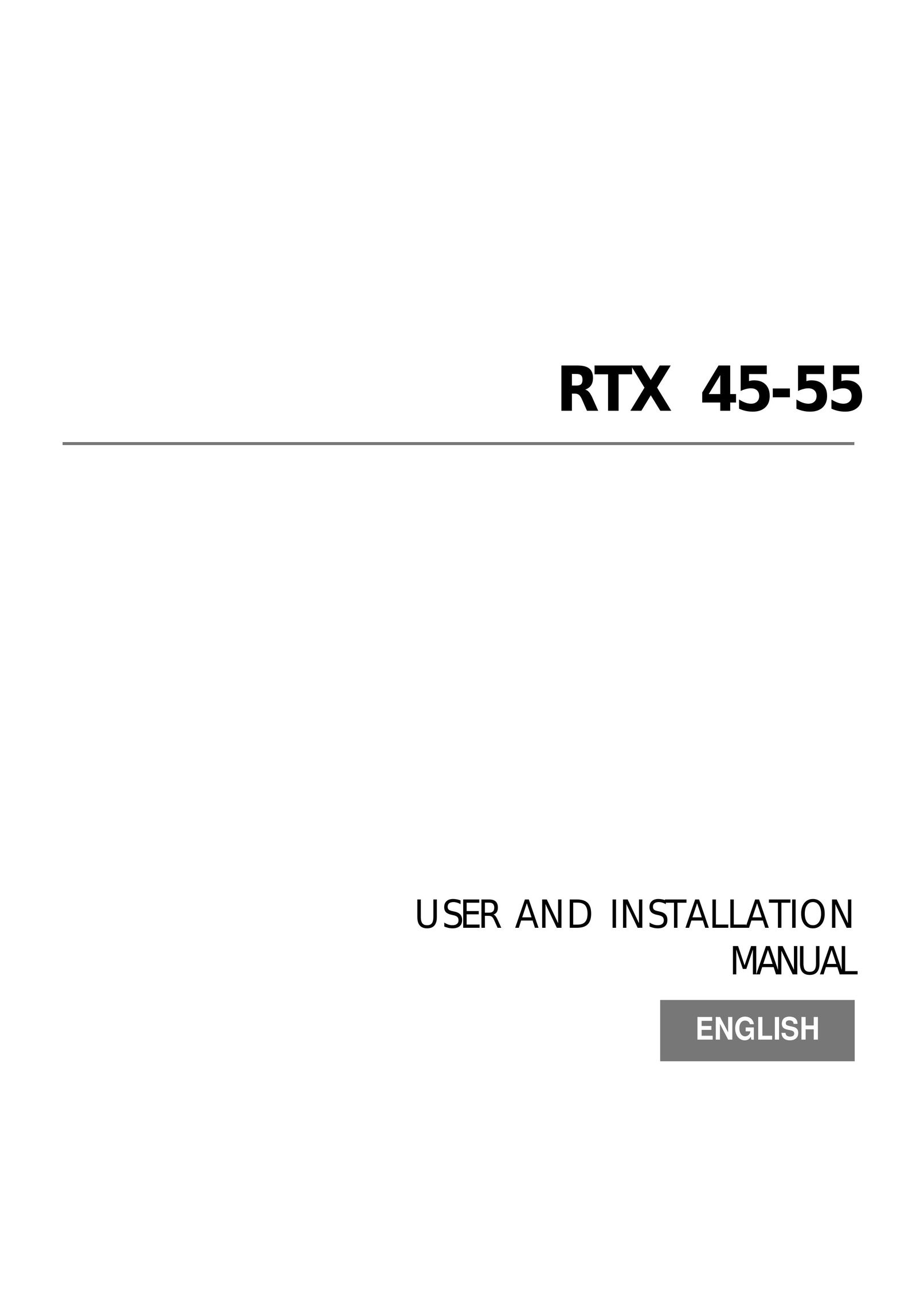 Sim2 Multimedia RTX55 Projector User Manual