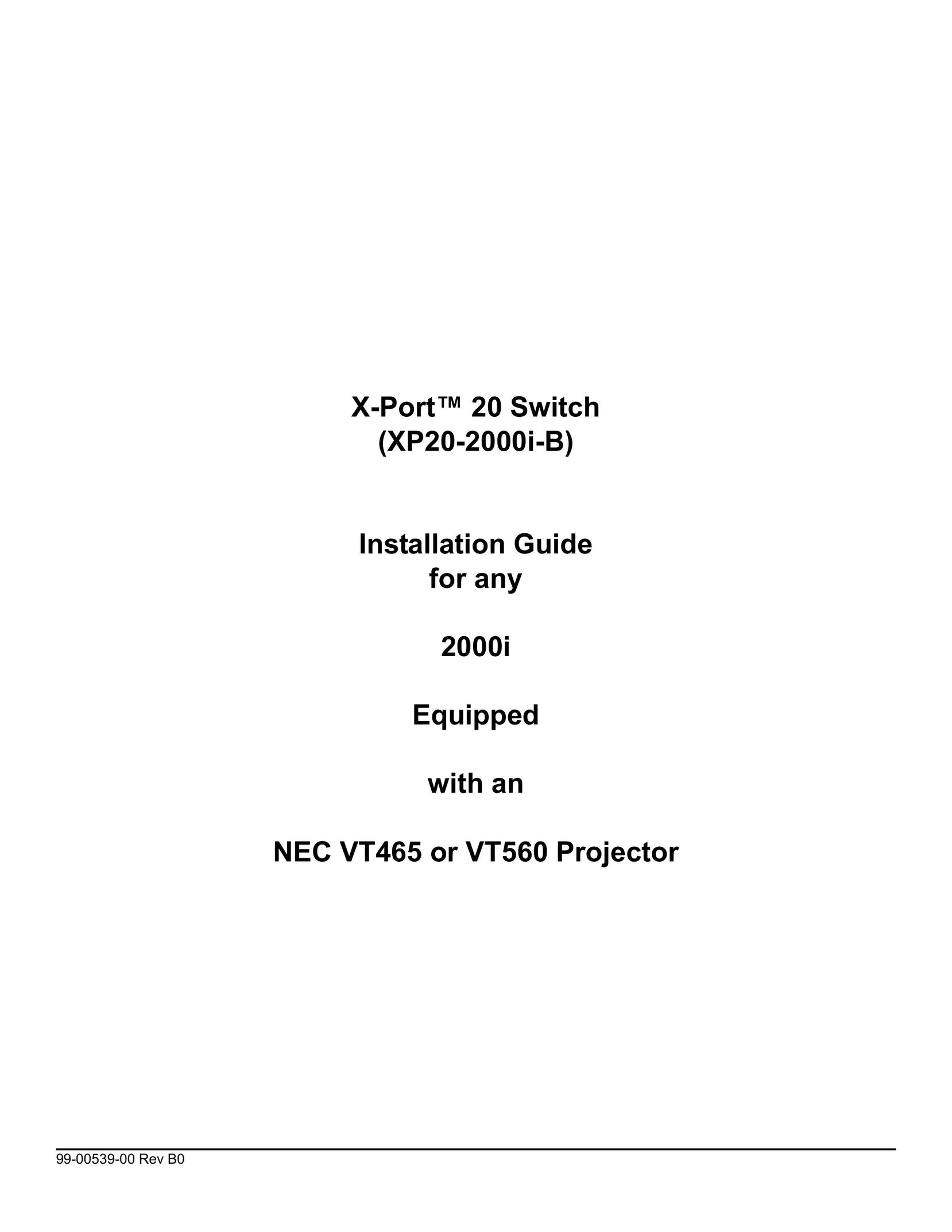 Smart Technologies (XP20-2000i-B) Projector User Manual