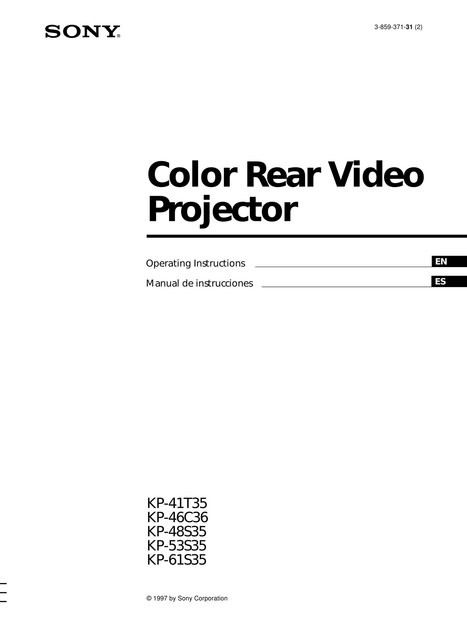 Sony KP-41T35 Projector User Manual