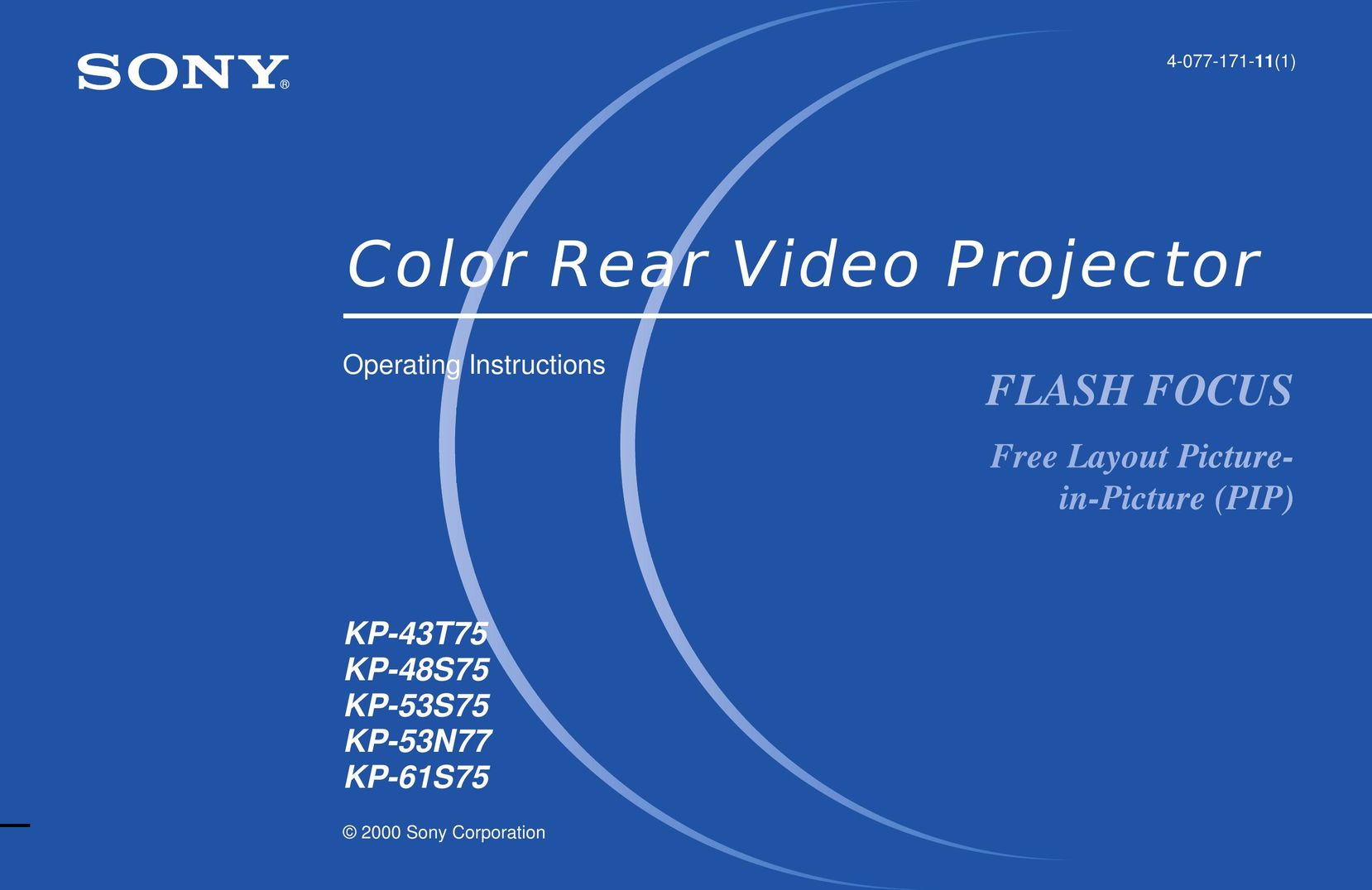 Sony KP-43T75 Projector User Manual