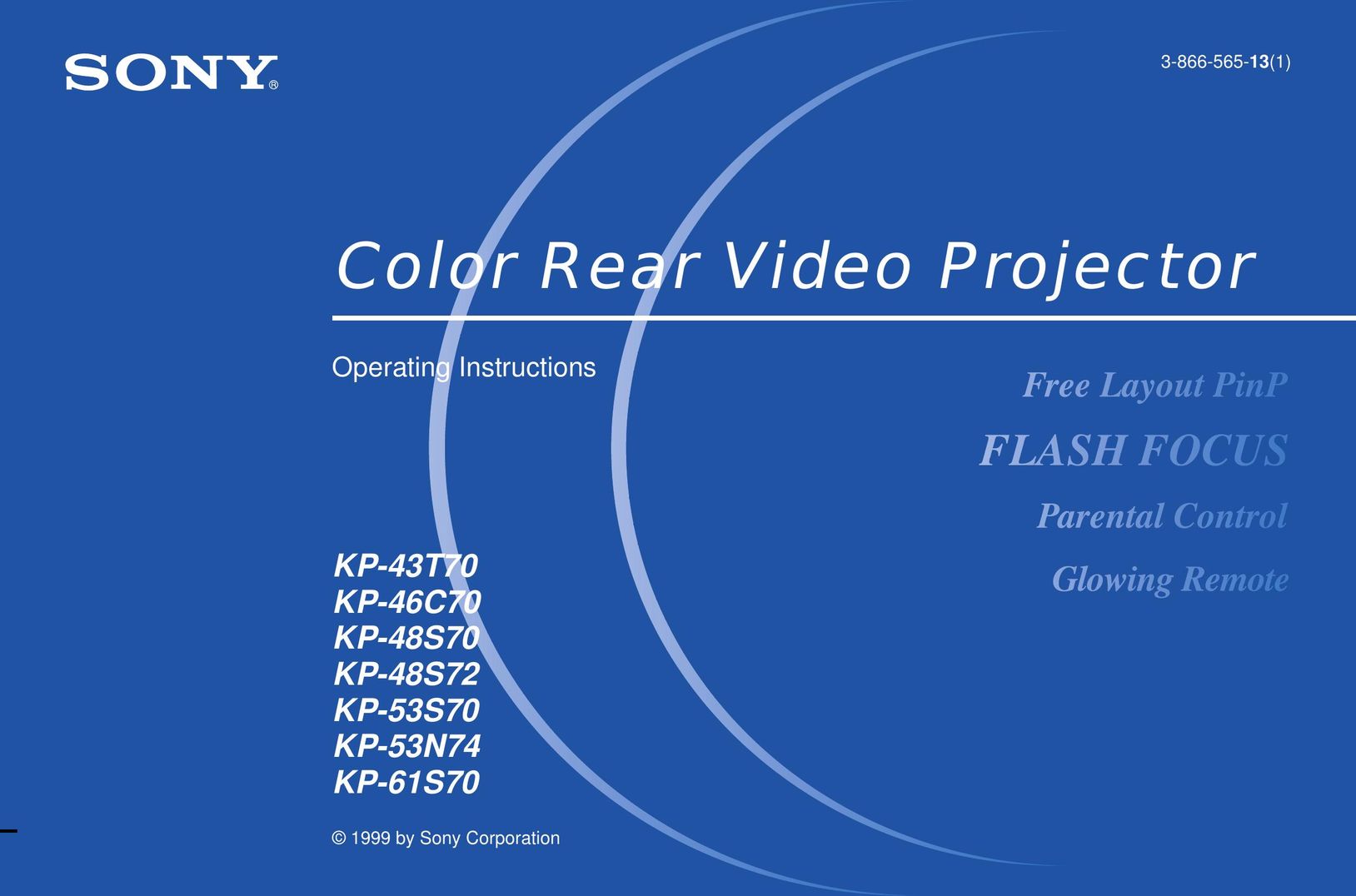 Sony KP-53N74 Projector User Manual