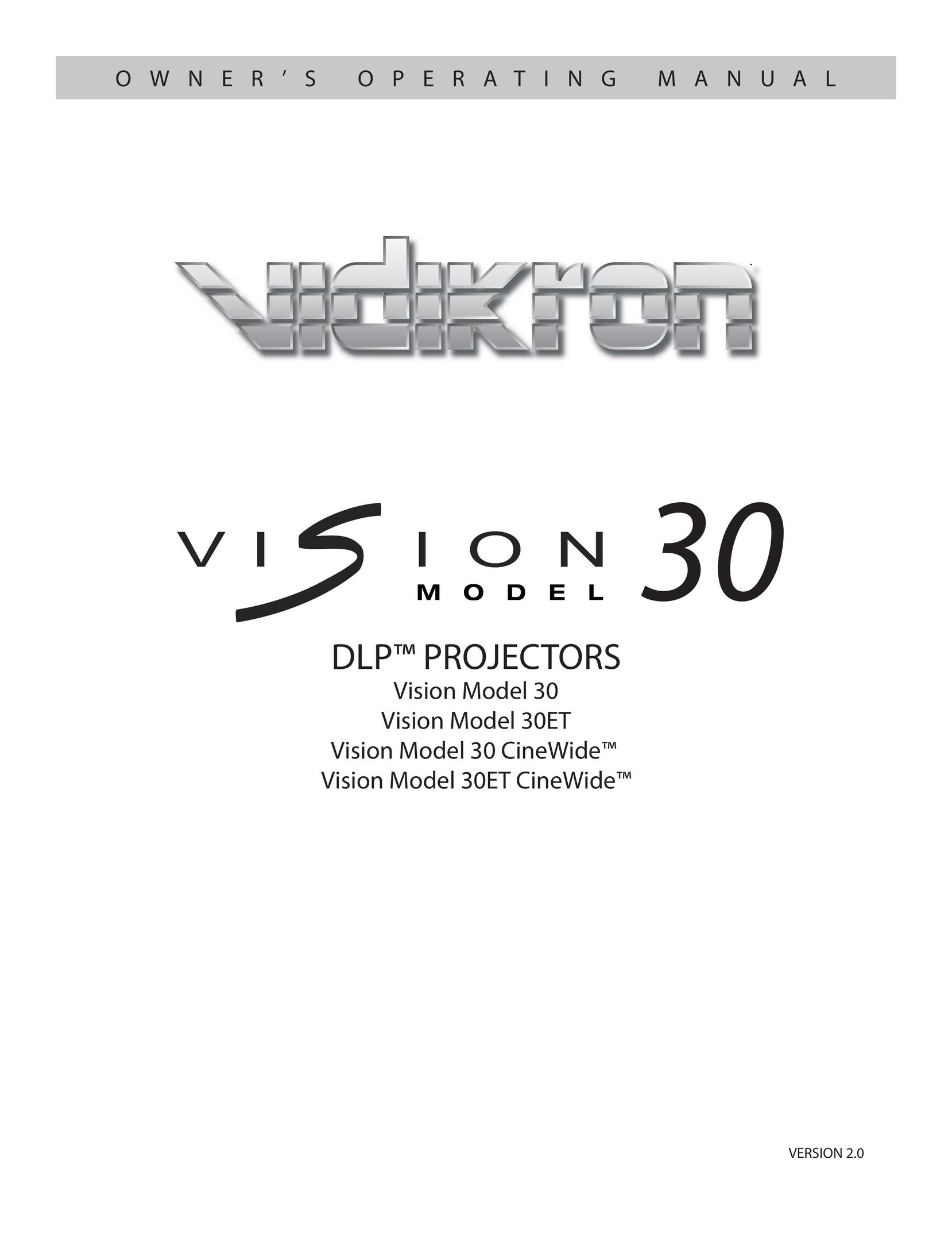 Vidikron 30 Projector User Manual