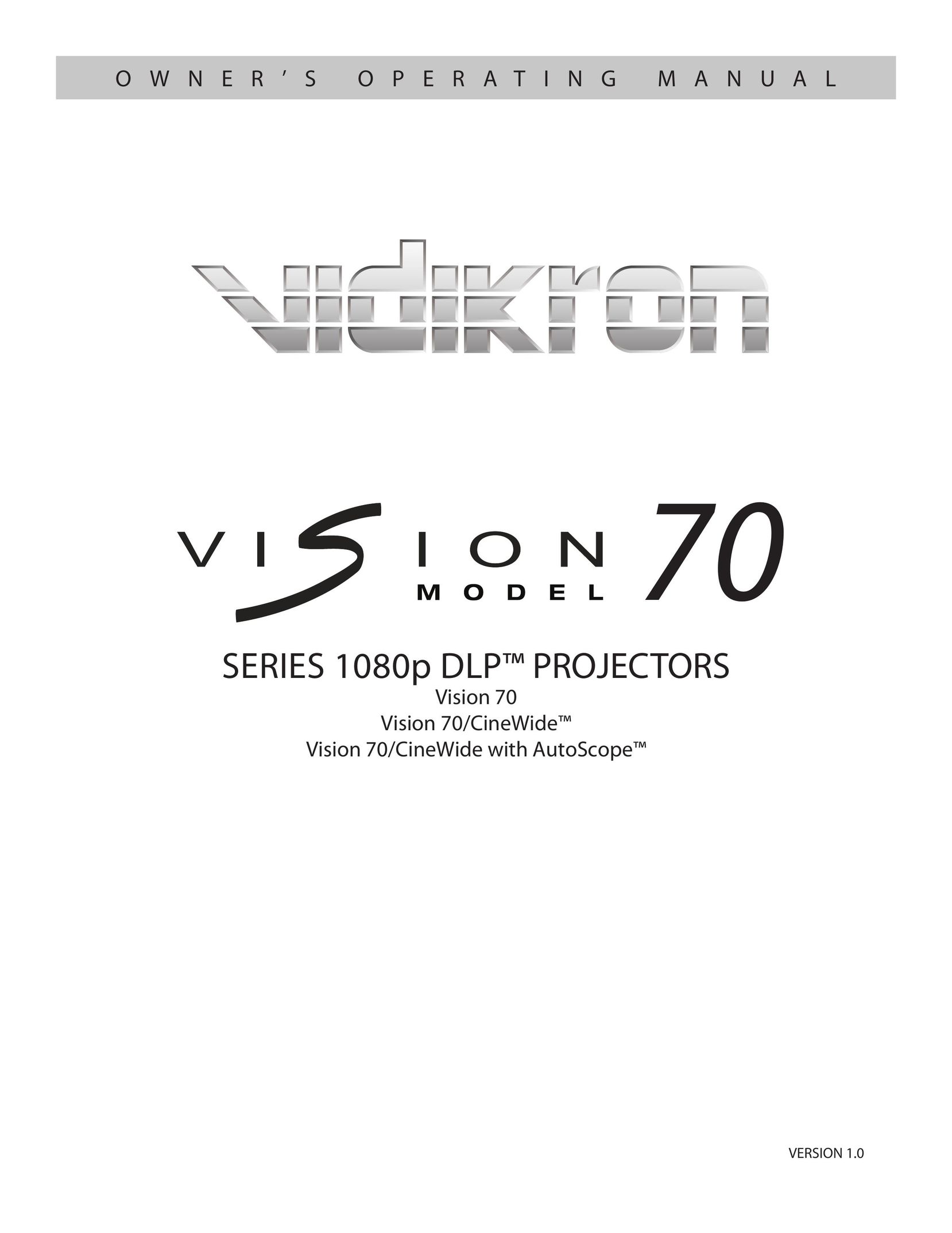 Vidikron SERIES 1080p Projector User Manual