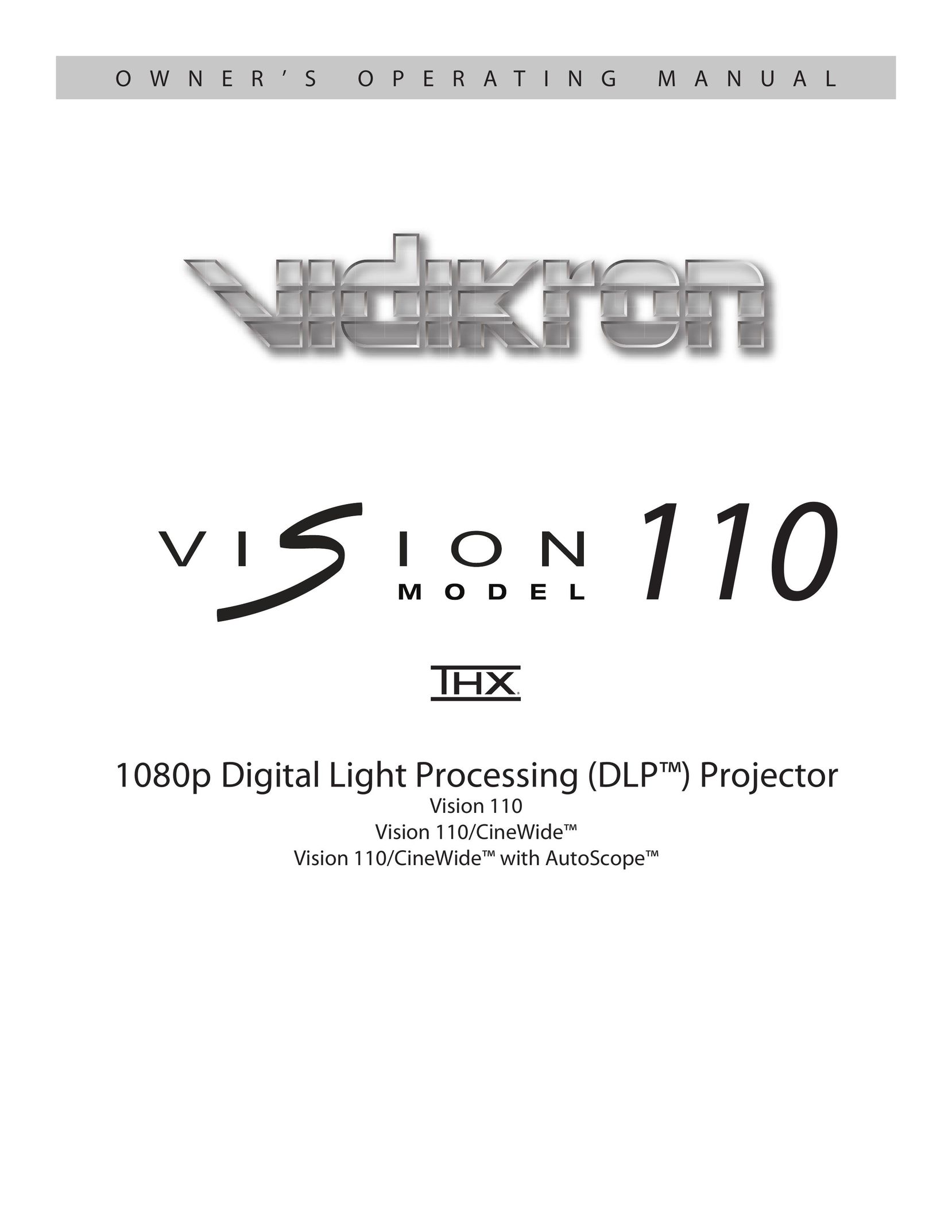 Vidikron Vision 110 Projector User Manual