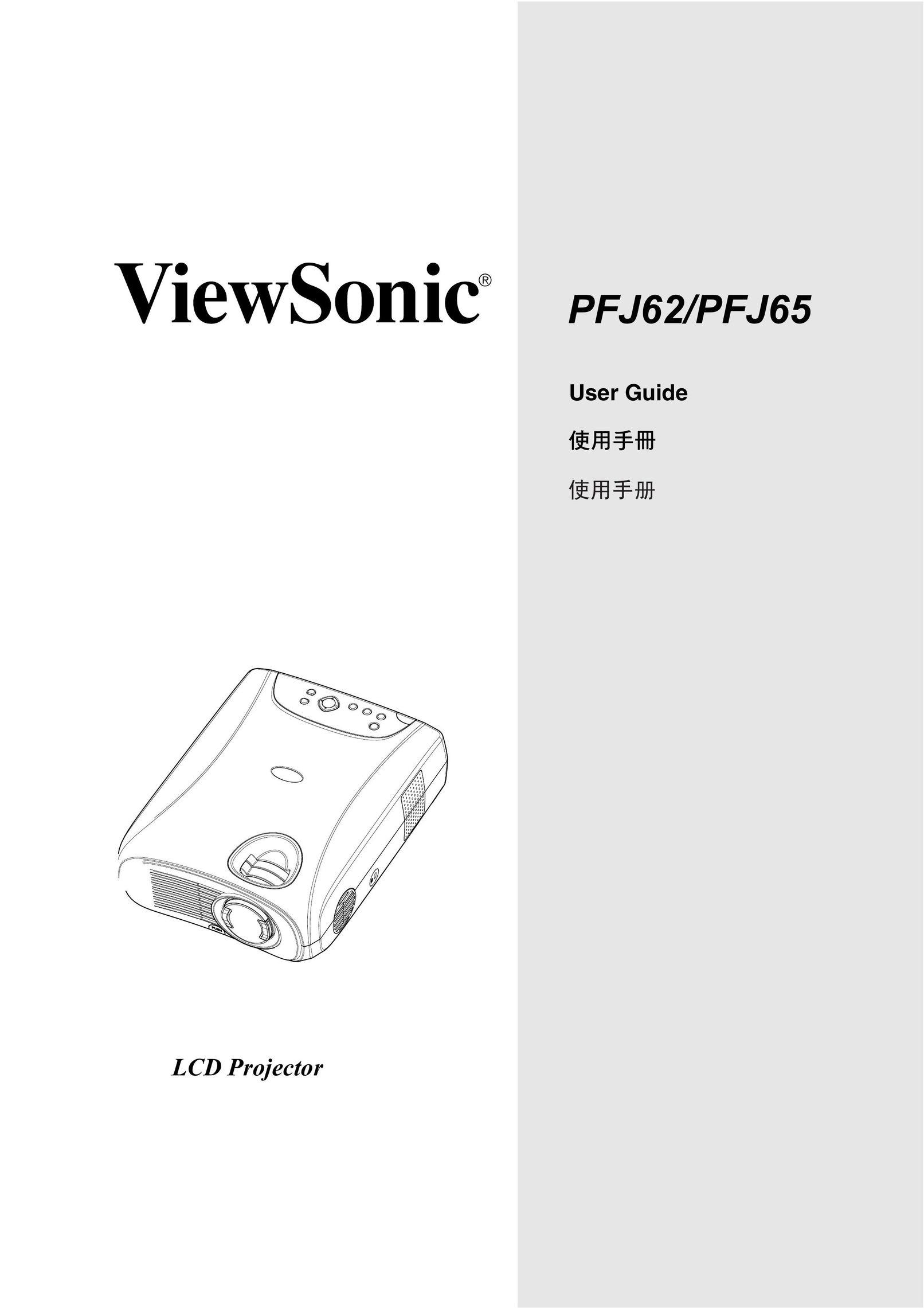 ViewSonic PFJ62 Projector User Manual