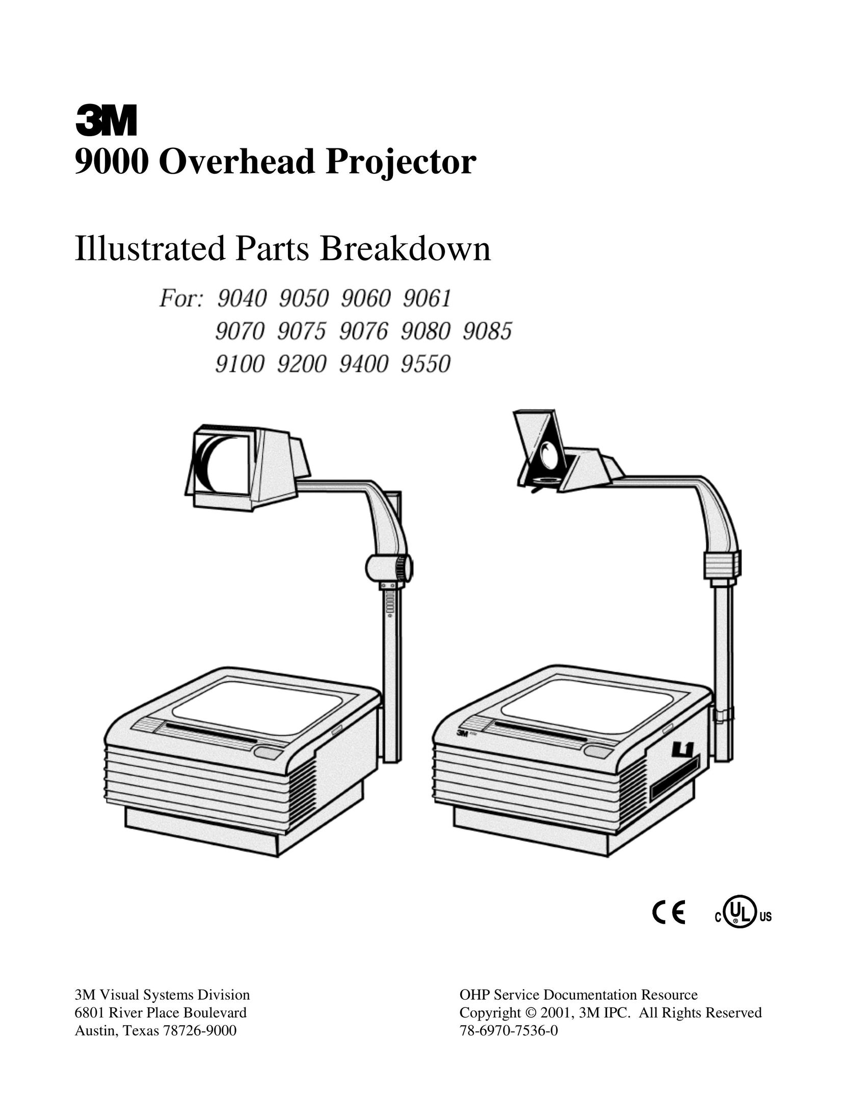 Xerox 9060 Projector User Manual