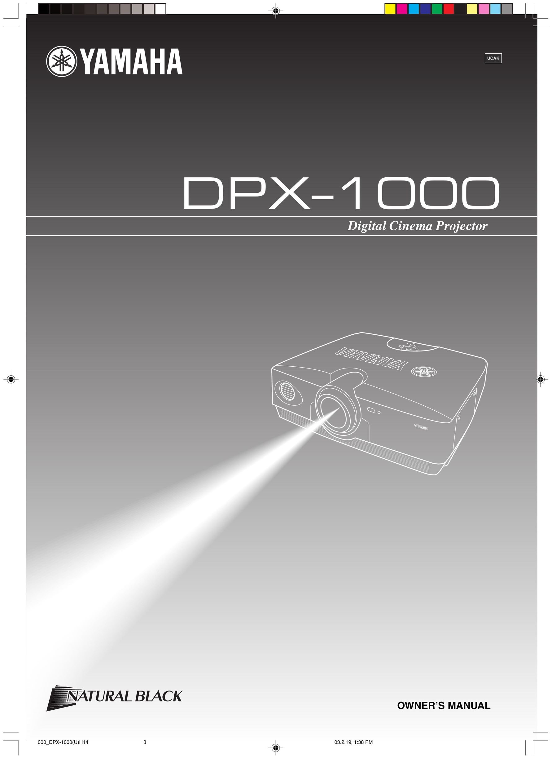 Yamaha DPX-1000 Projector User Manual