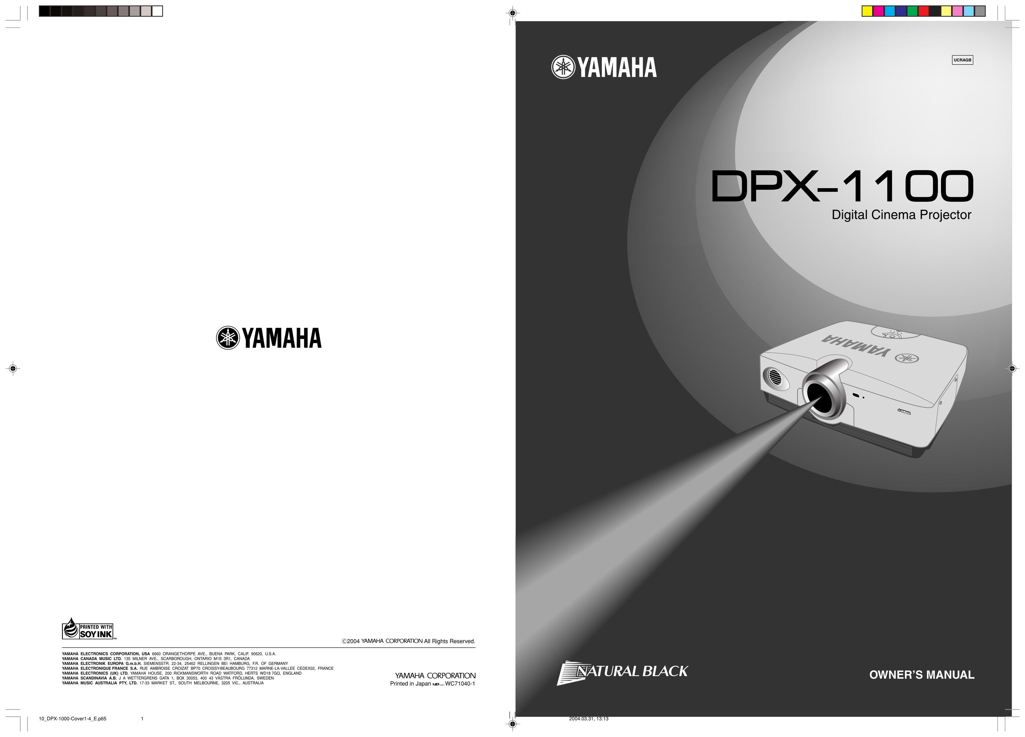 Yamaha DPX-1100 Projector User Manual