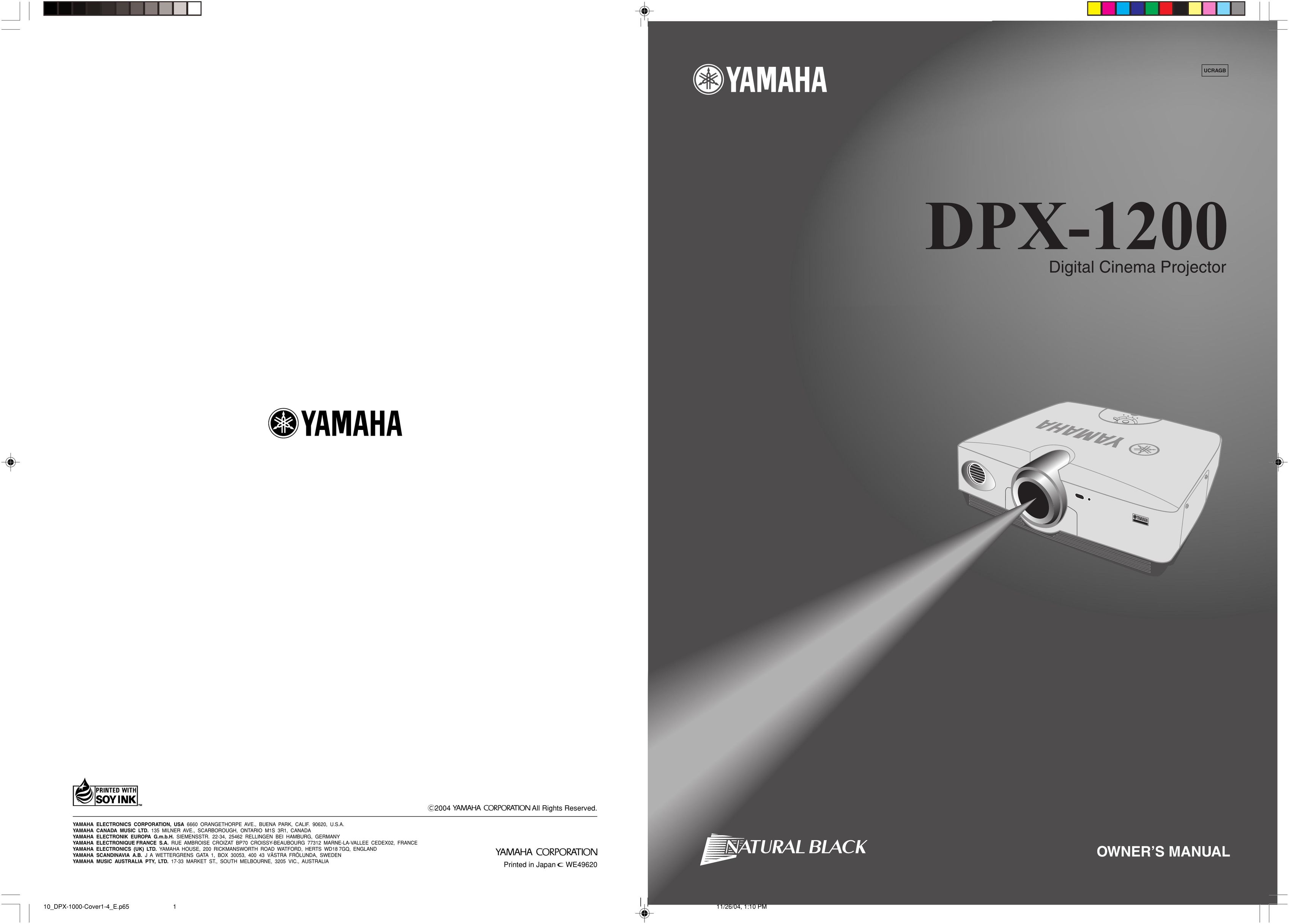 Yamaha DPX-1200 Projector User Manual