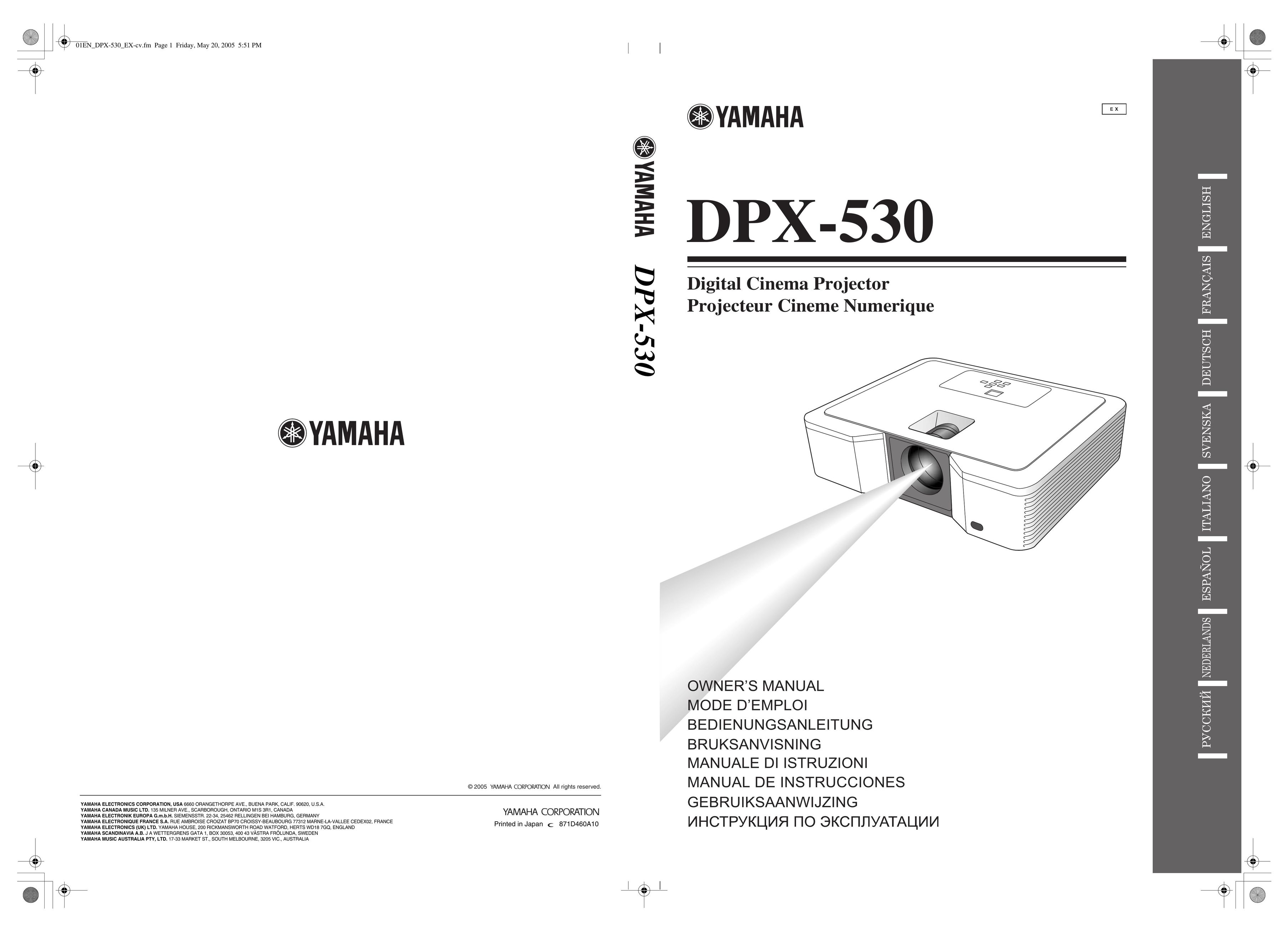 Yamaha DPX-530 Projector User Manual