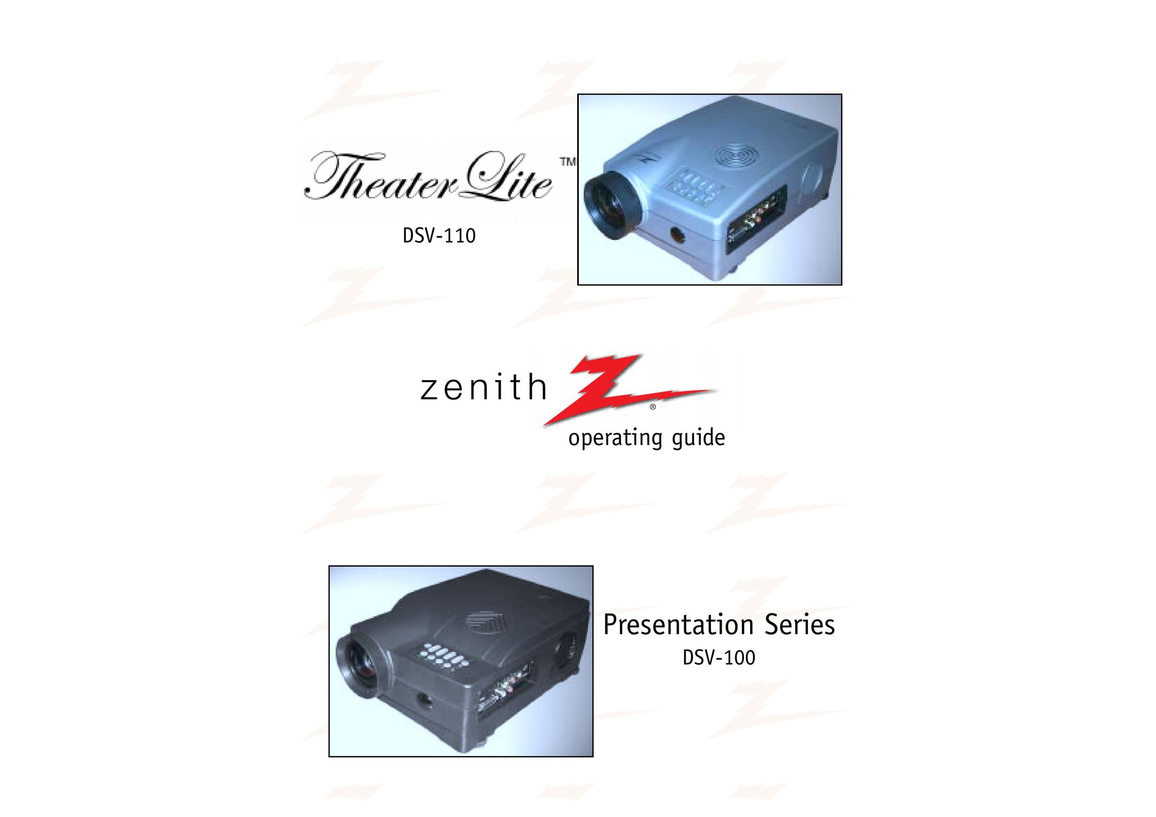 Zenith DSV-110 Projector User Manual