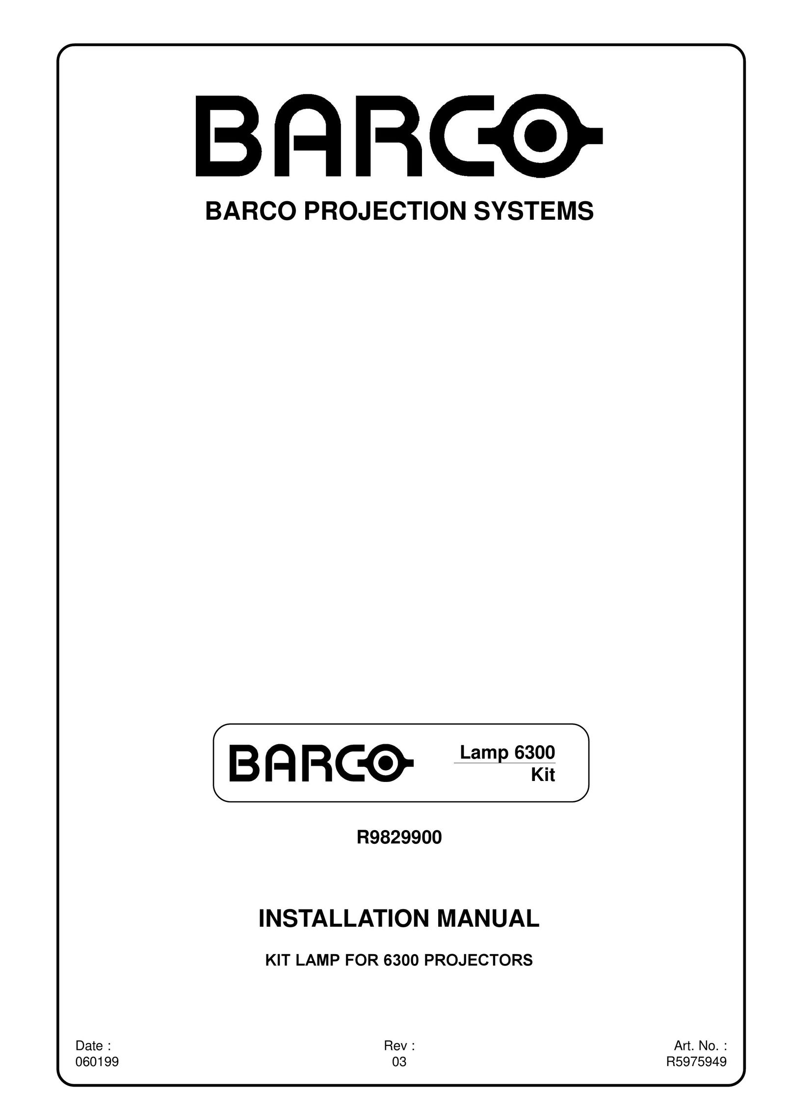 Barco R5975949 Projector Accessories User Manual