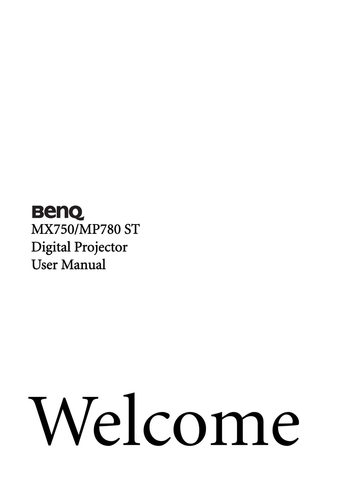 BenQ MX750 Projector Accessories User Manual