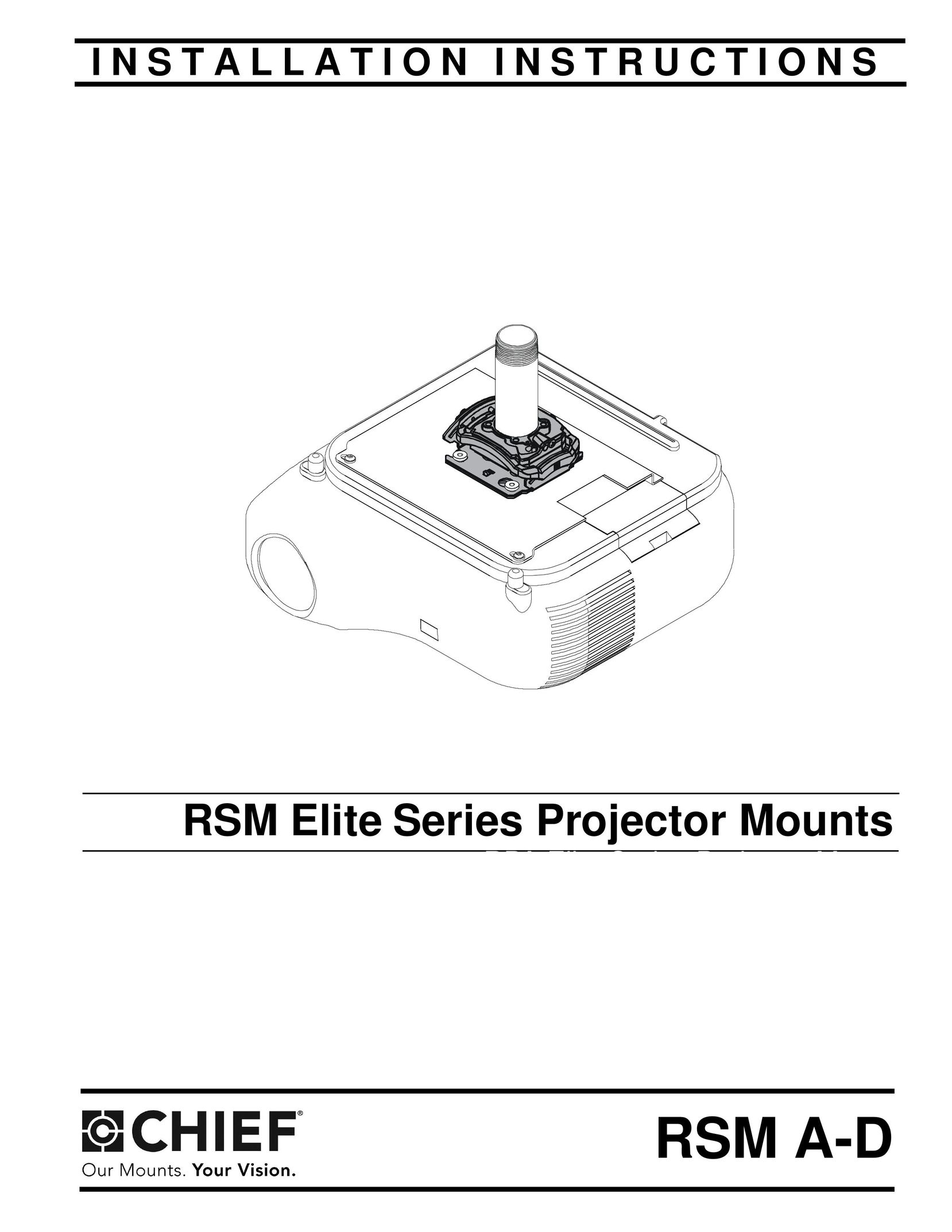Chief Manufacturing RSM A-D Projector Accessories User Manual