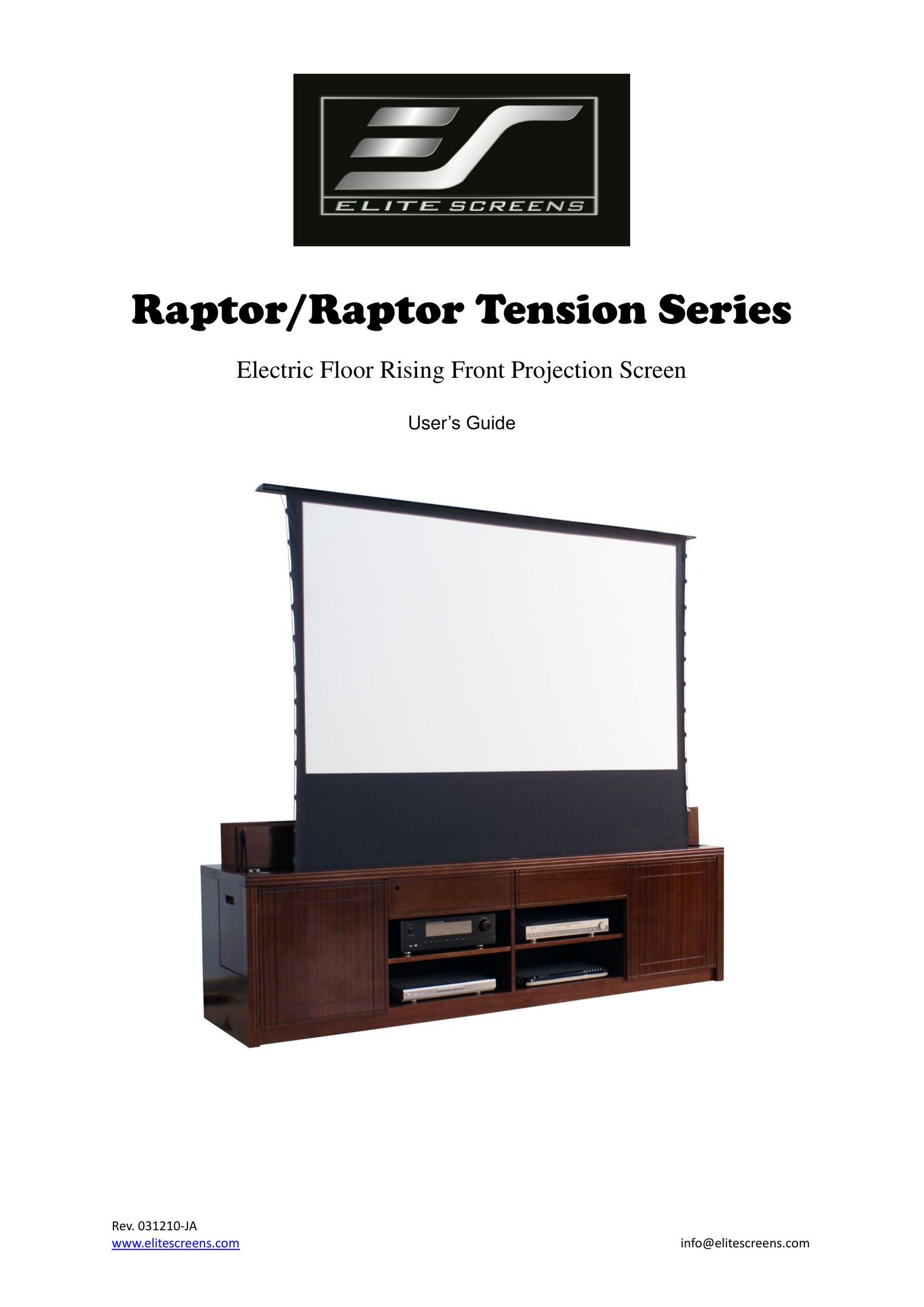 Elite Screens Raptor/Raptor Tension Projector Accessories User Manual