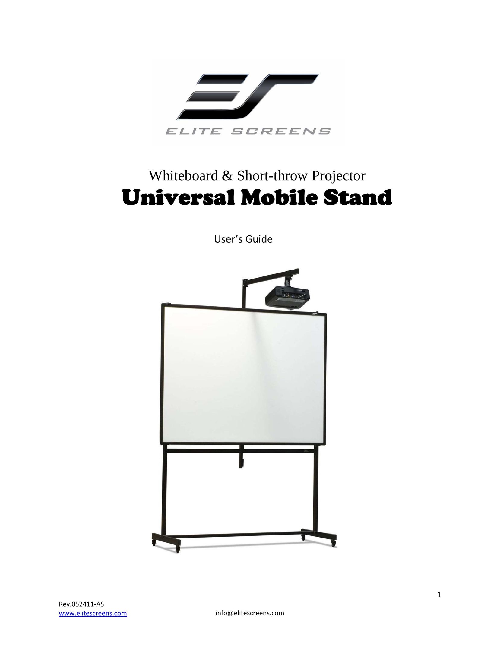 Elite Screens REV.052411AS Projector Accessories User Manual