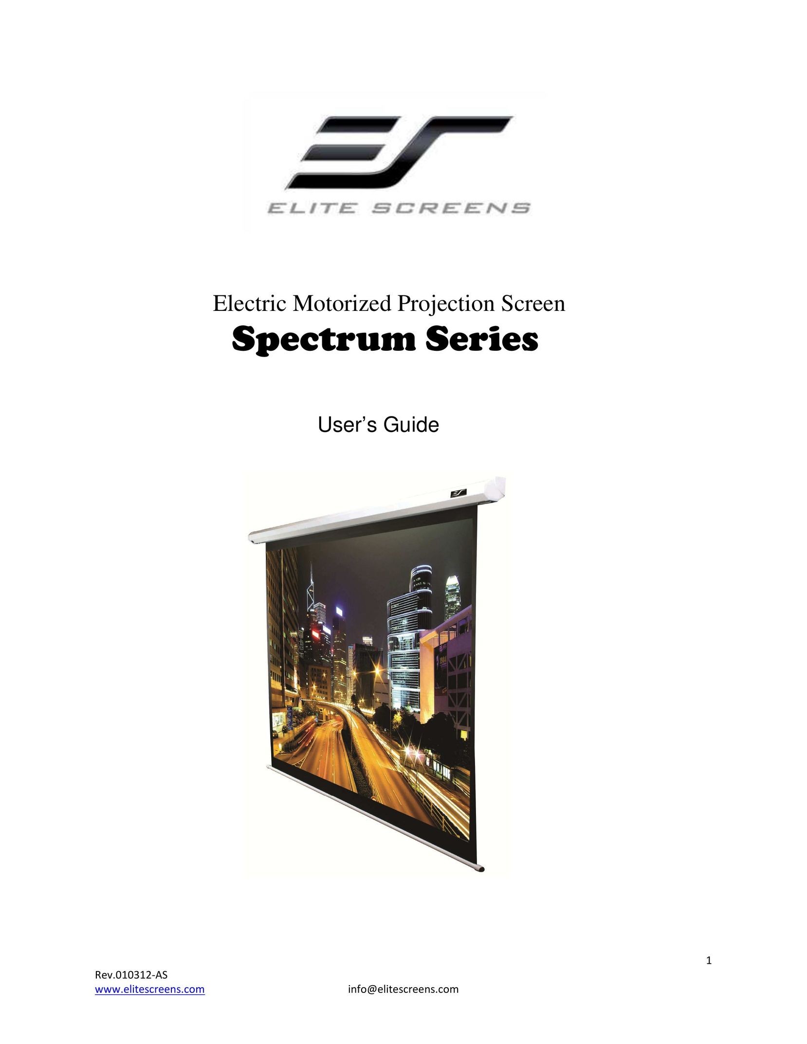 Elite Screens Spectrum Projector Accessories User Manual