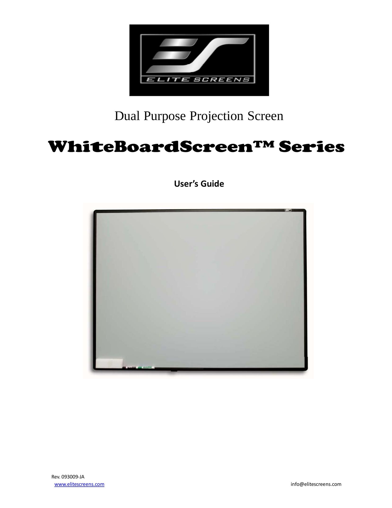 Elite Screens WhiteBoardScreen Projector Accessories User Manual