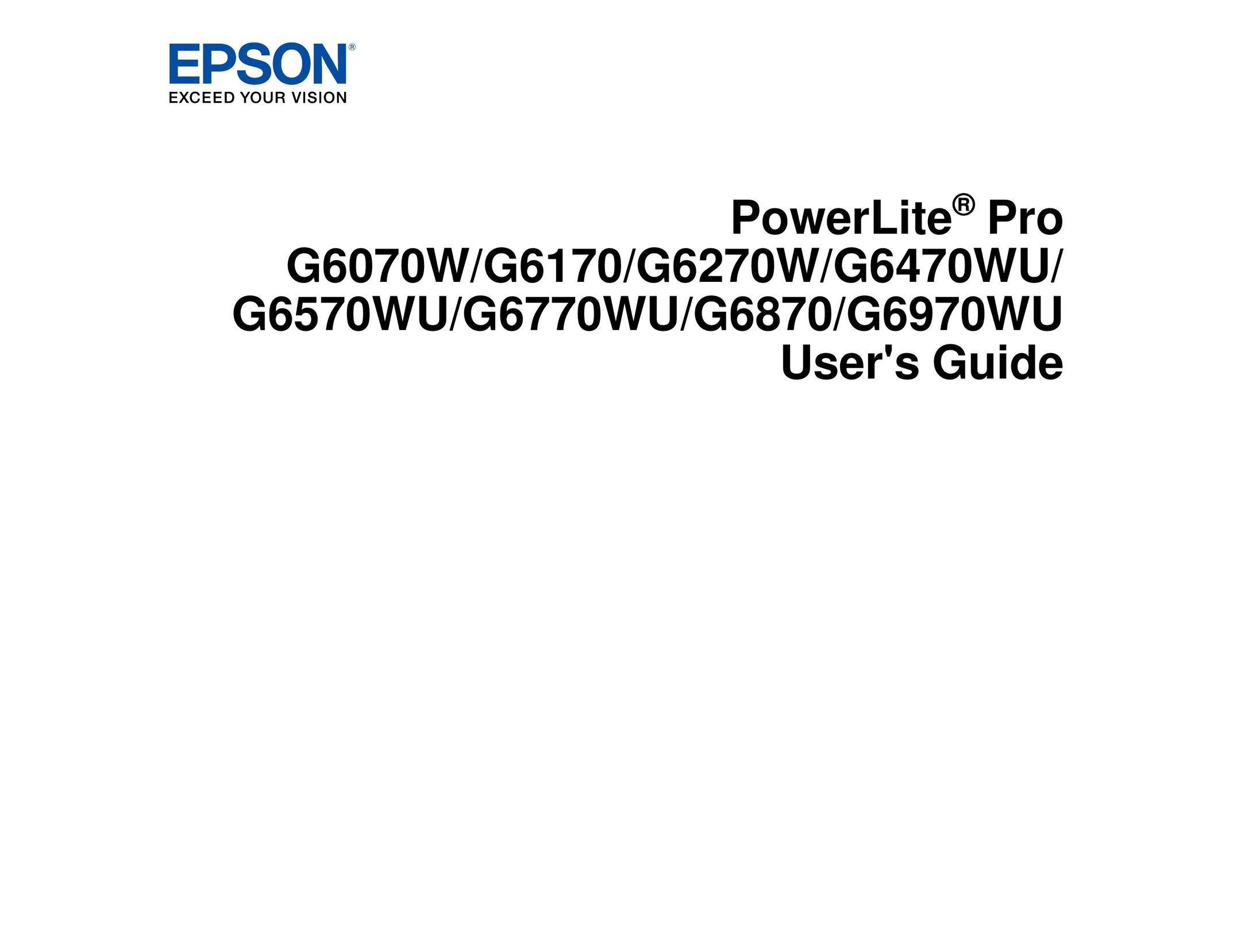 Epson G6470WU Projector Accessories User Manual