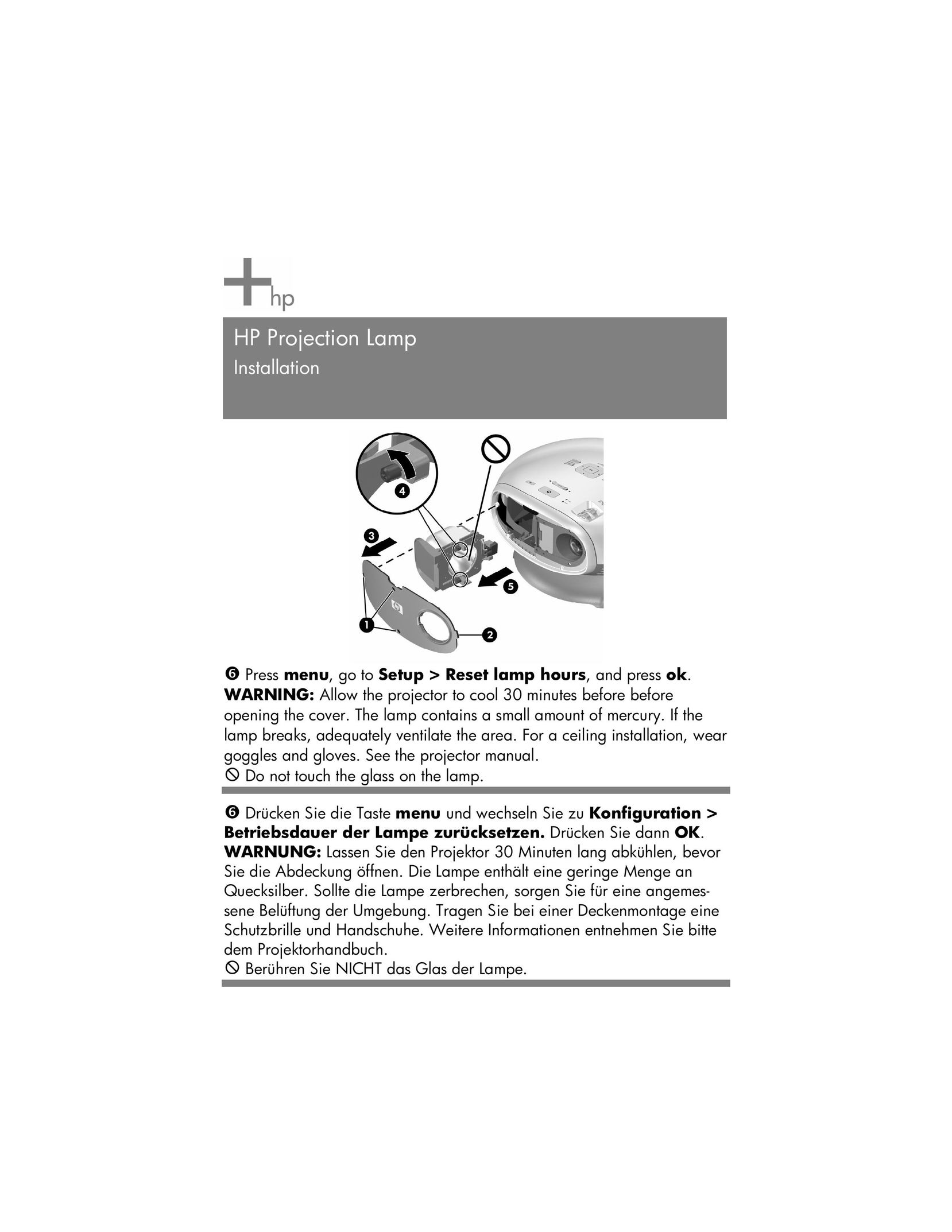 HP (Hewlett-Packard) EP3 Projector Accessories User Manual