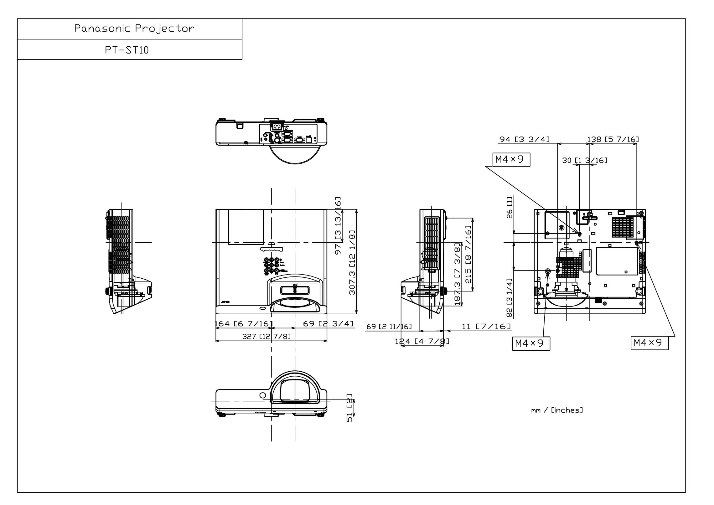 Panasonic PT-ST10 Projector Accessories User Manual