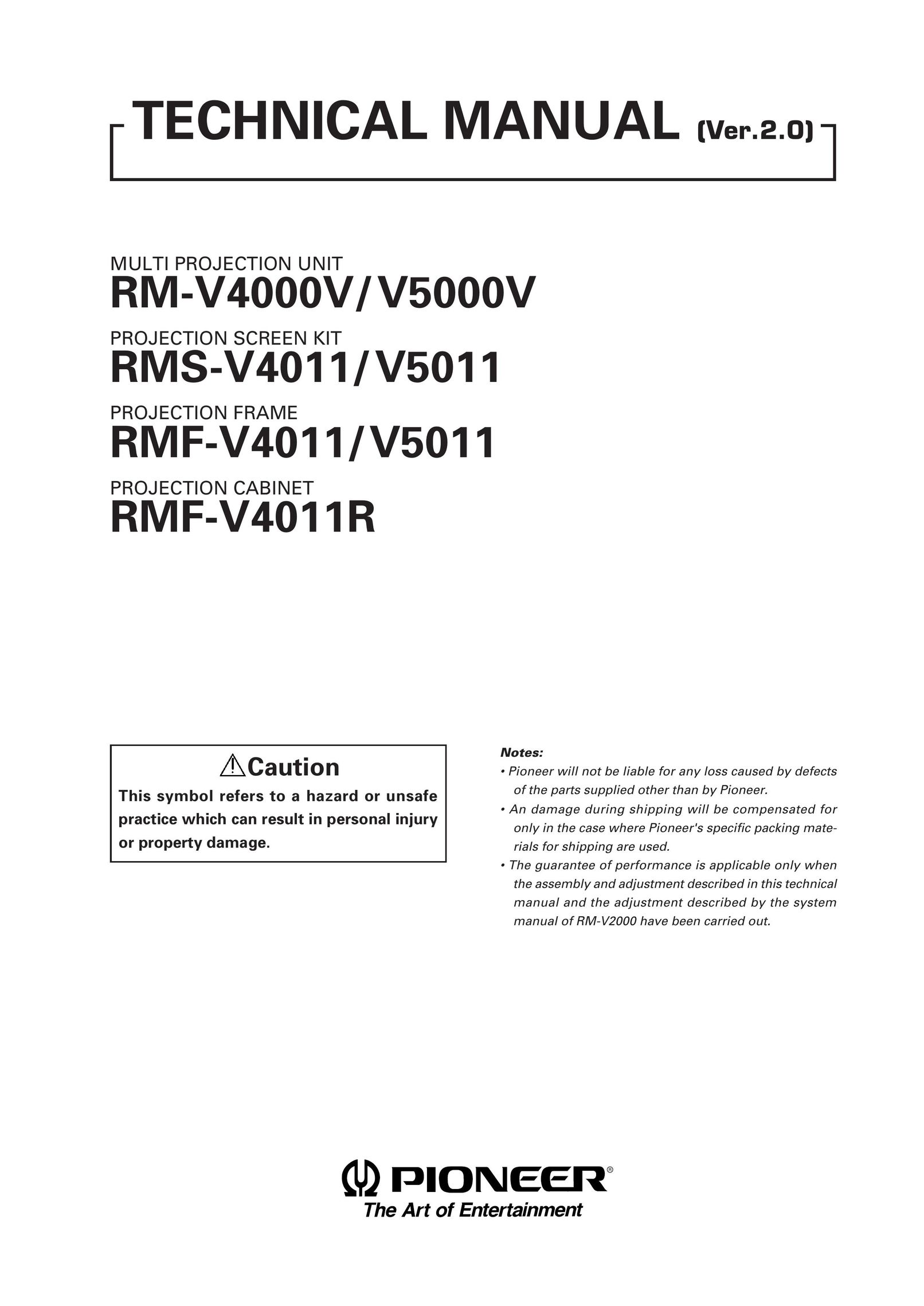 Pioneer RM-V4000V Projector Accessories User Manual