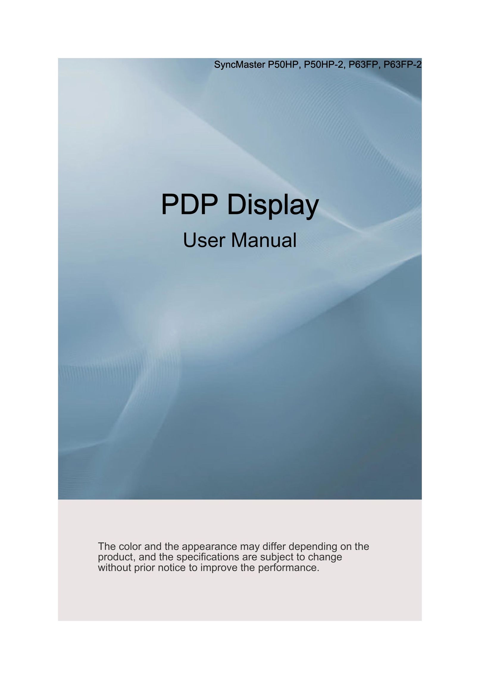 Samsung P63FP-2 Projector Accessories User Manual