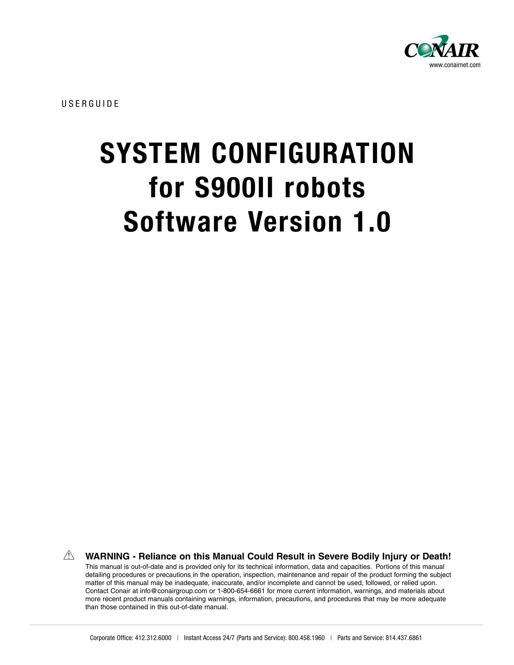 Conair S900II Robotics User Manual