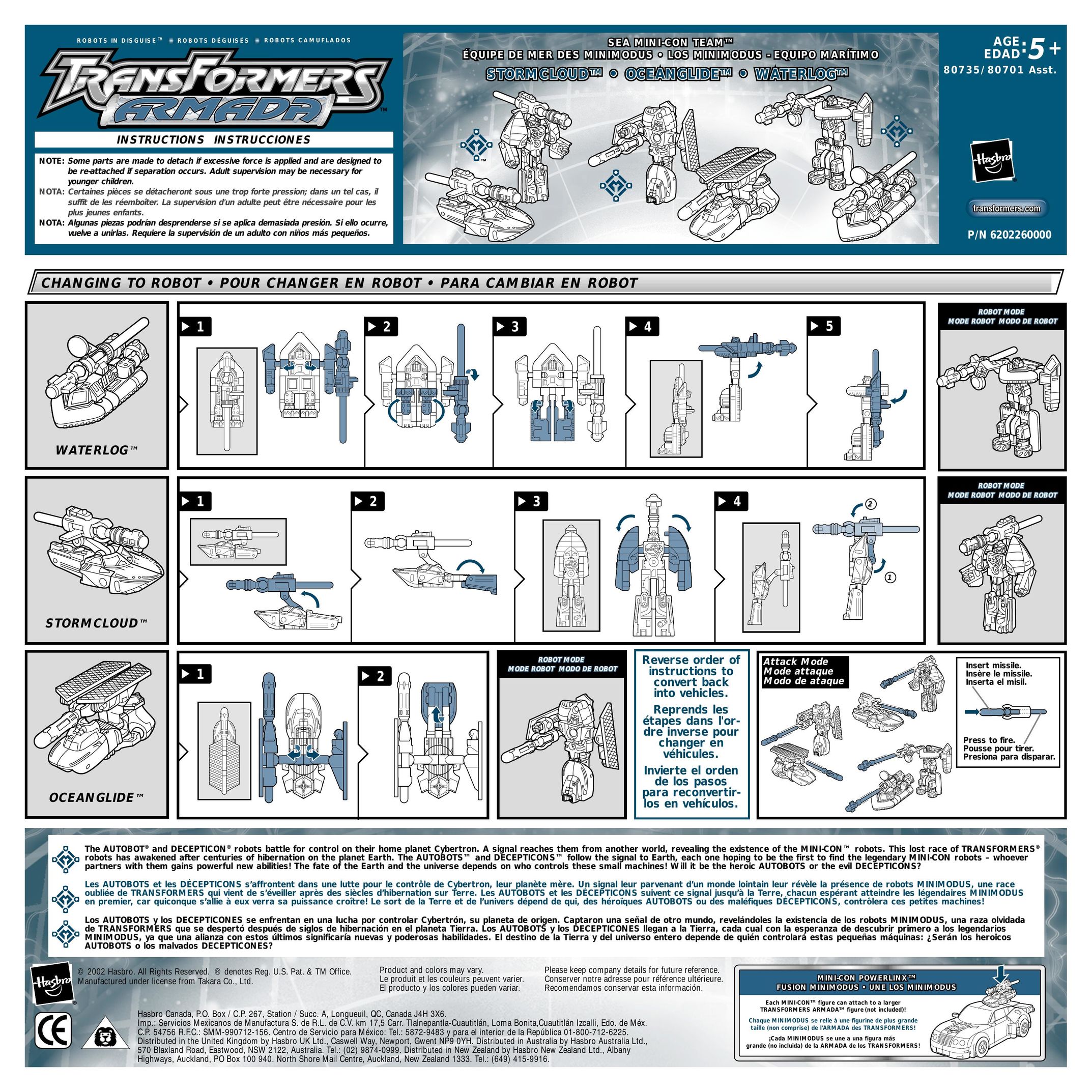 Hasbro 80735 Robotics User Manual