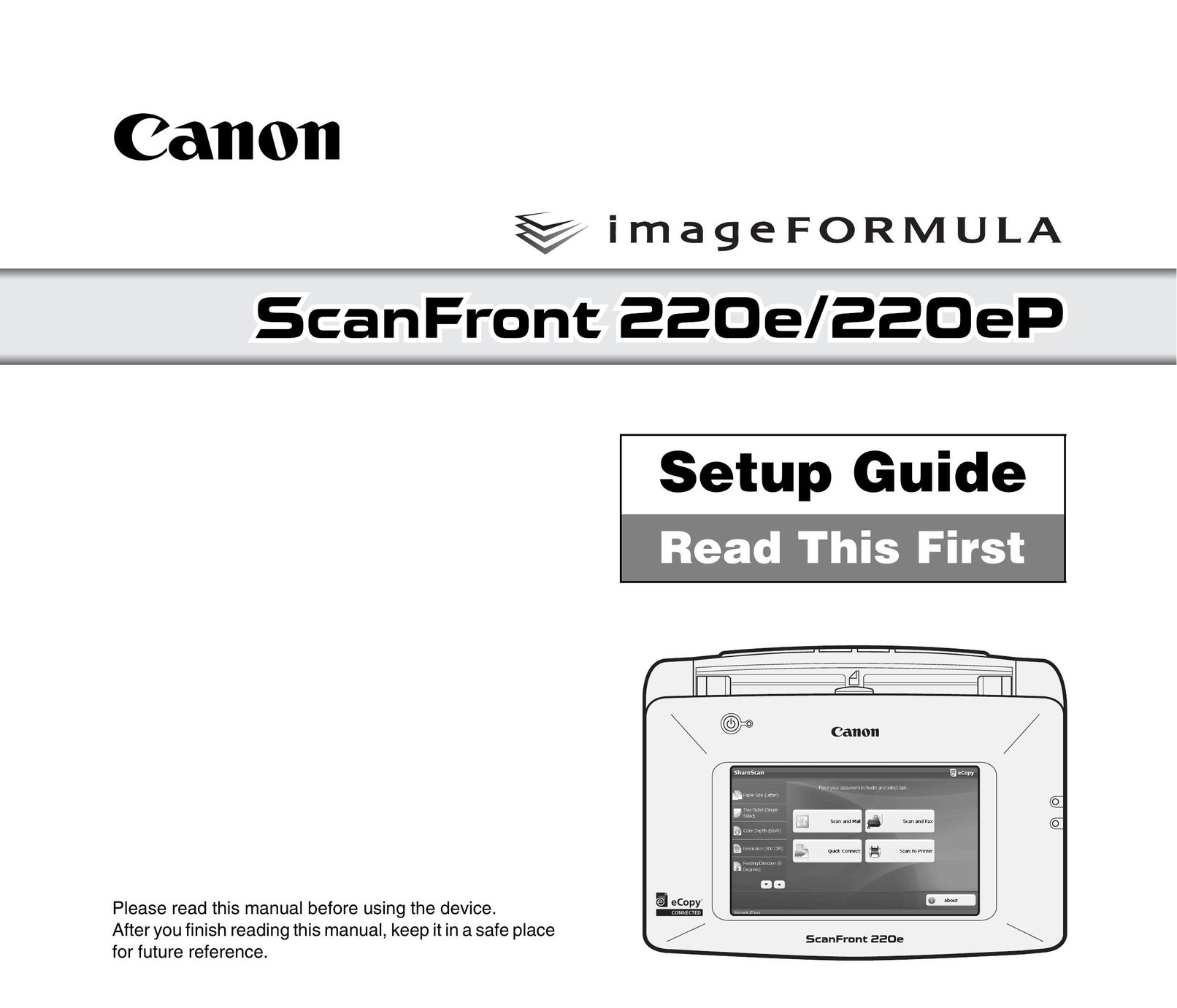 Canon 220EP Scanner User Manual