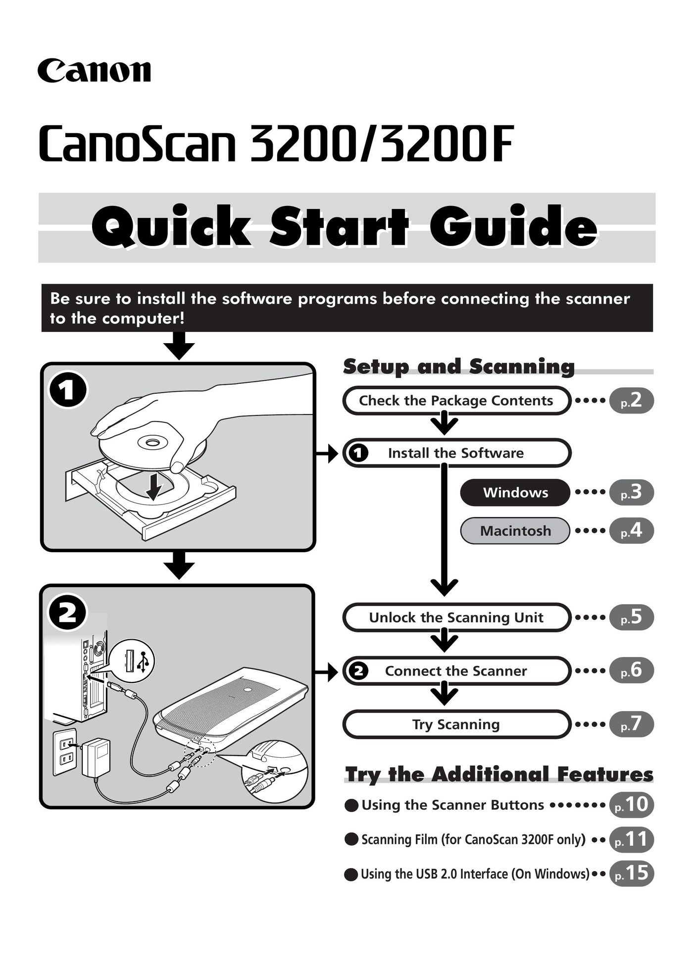 Canon CanoScan 3200 Scanner User Manual