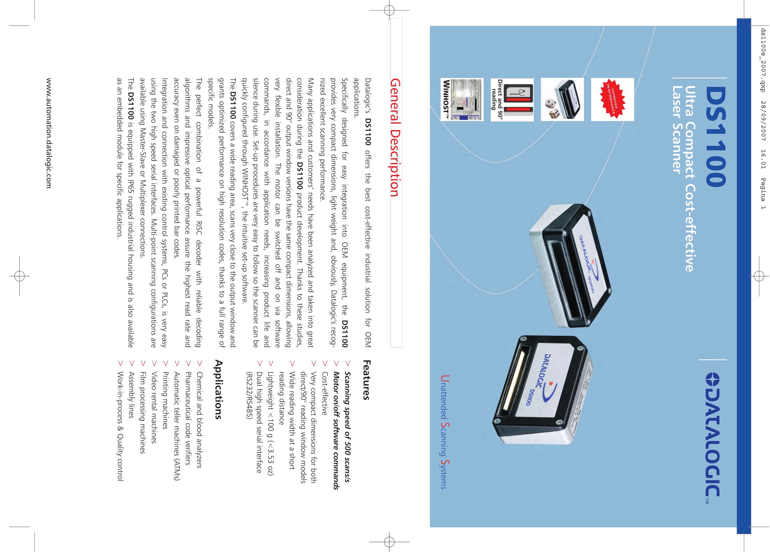 Datalogic Scanning DS1100 Scanner User Manual