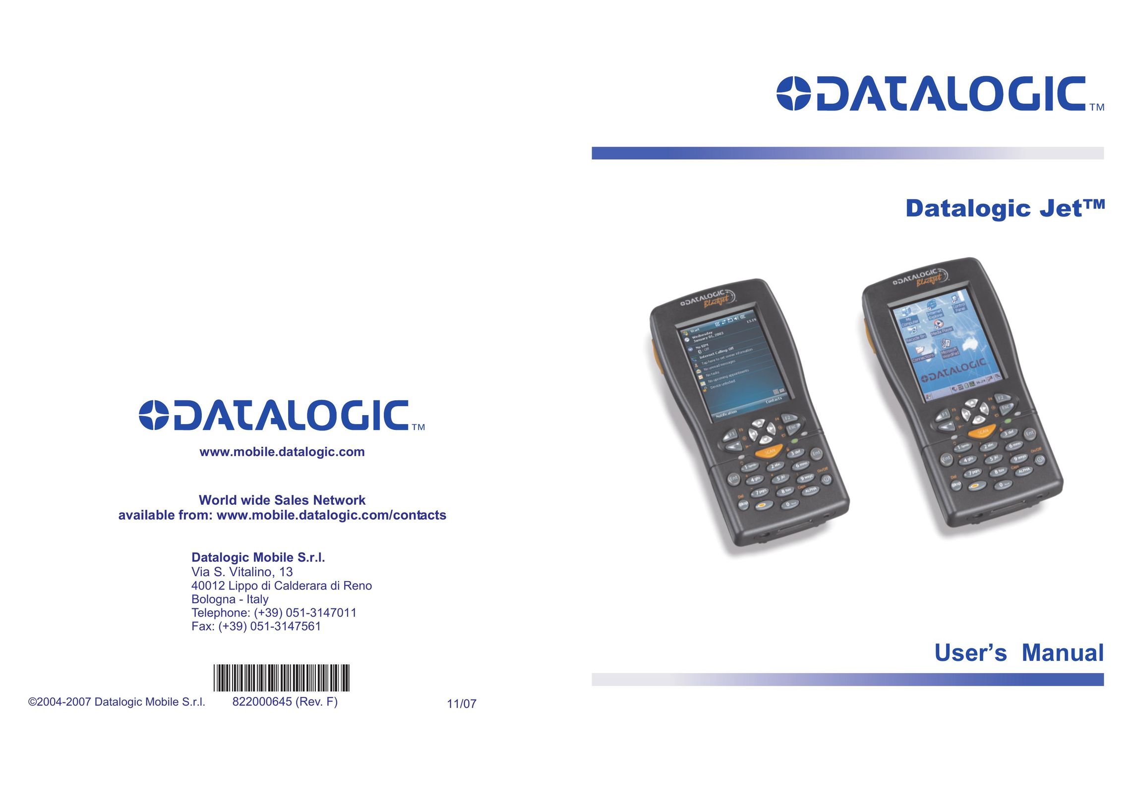 Datalogic Scanning Jet Scanner User Manual