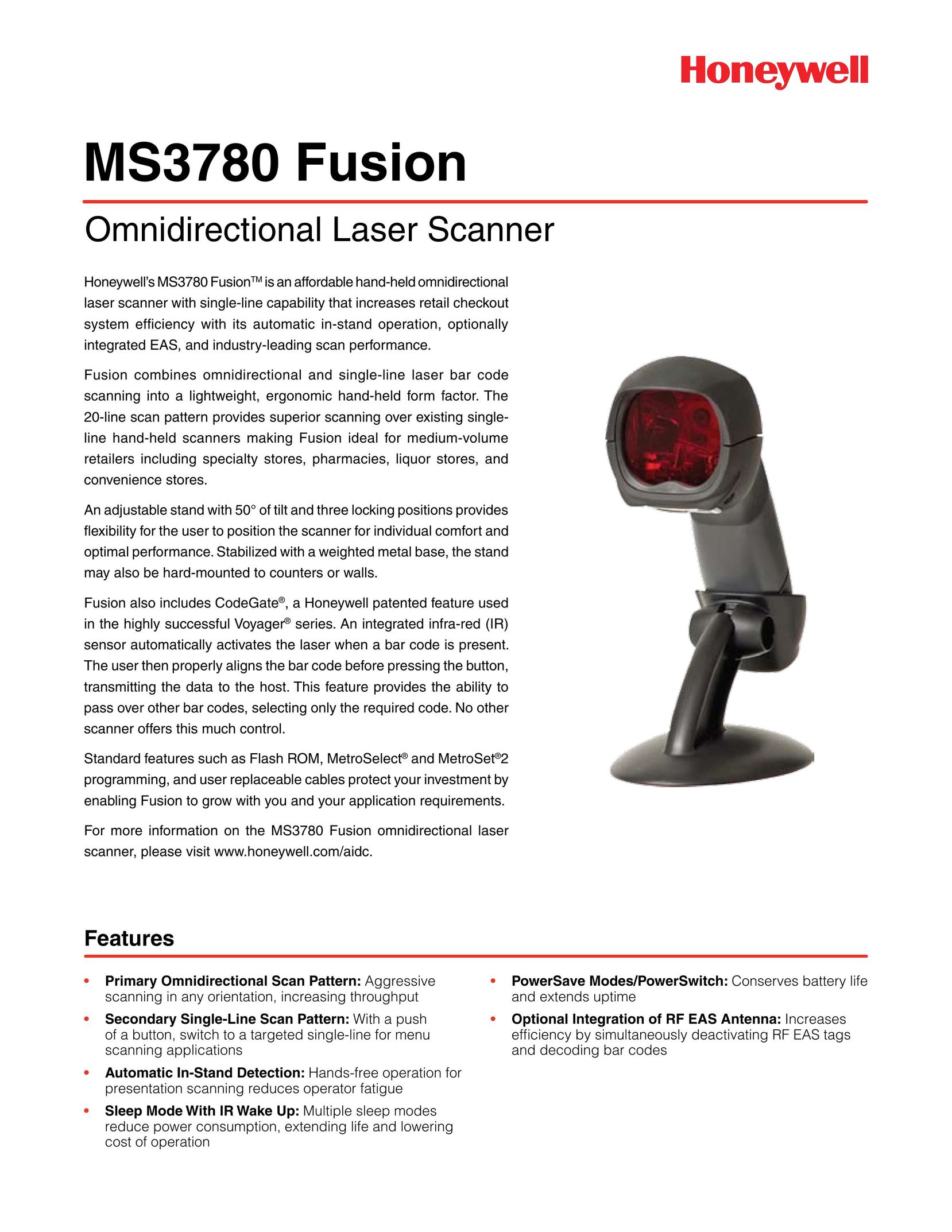 Hand Held Products MS3780 Scanner User Manual