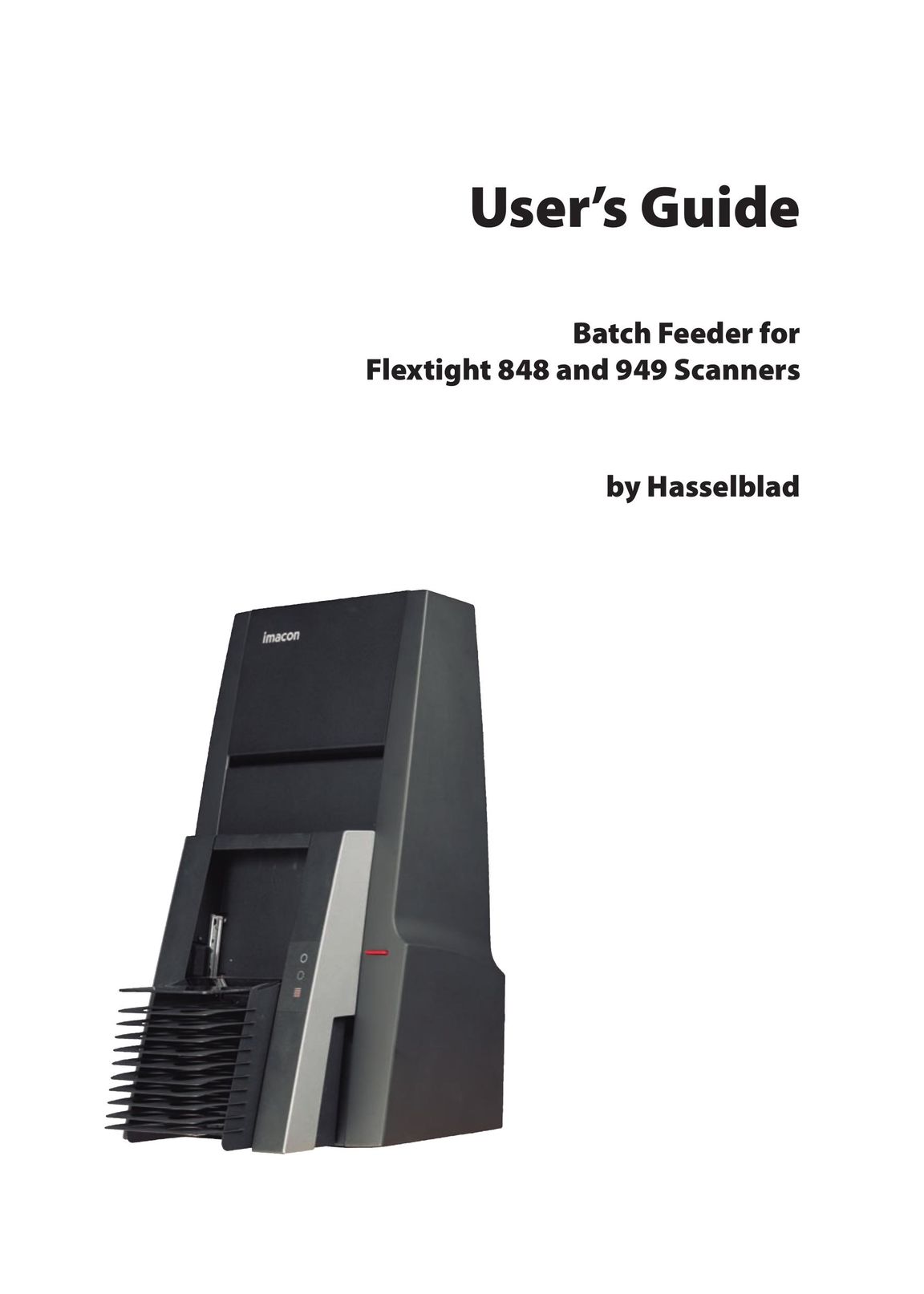 Hasselblad 848 Scanner User Manual