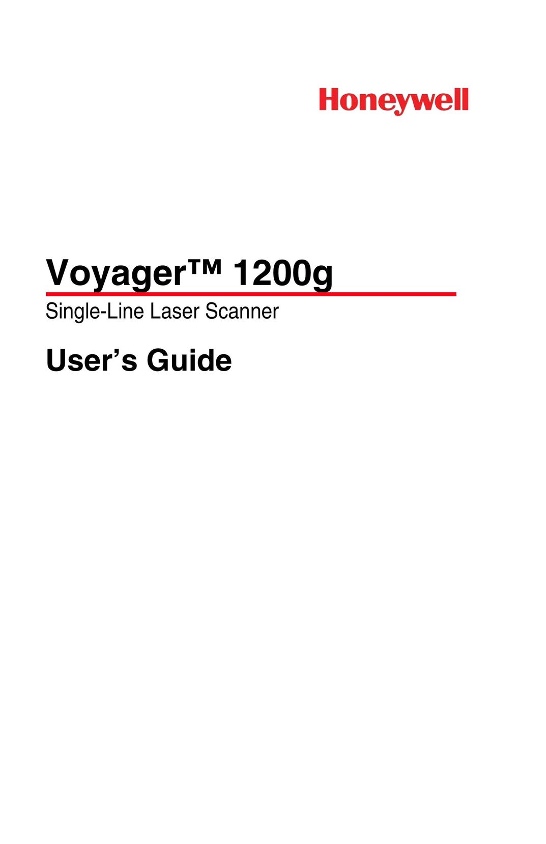 Honeywell 1200G Scanner User Manual